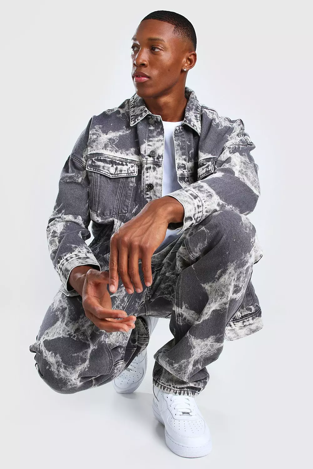 Grey camo 2025 denim jacket