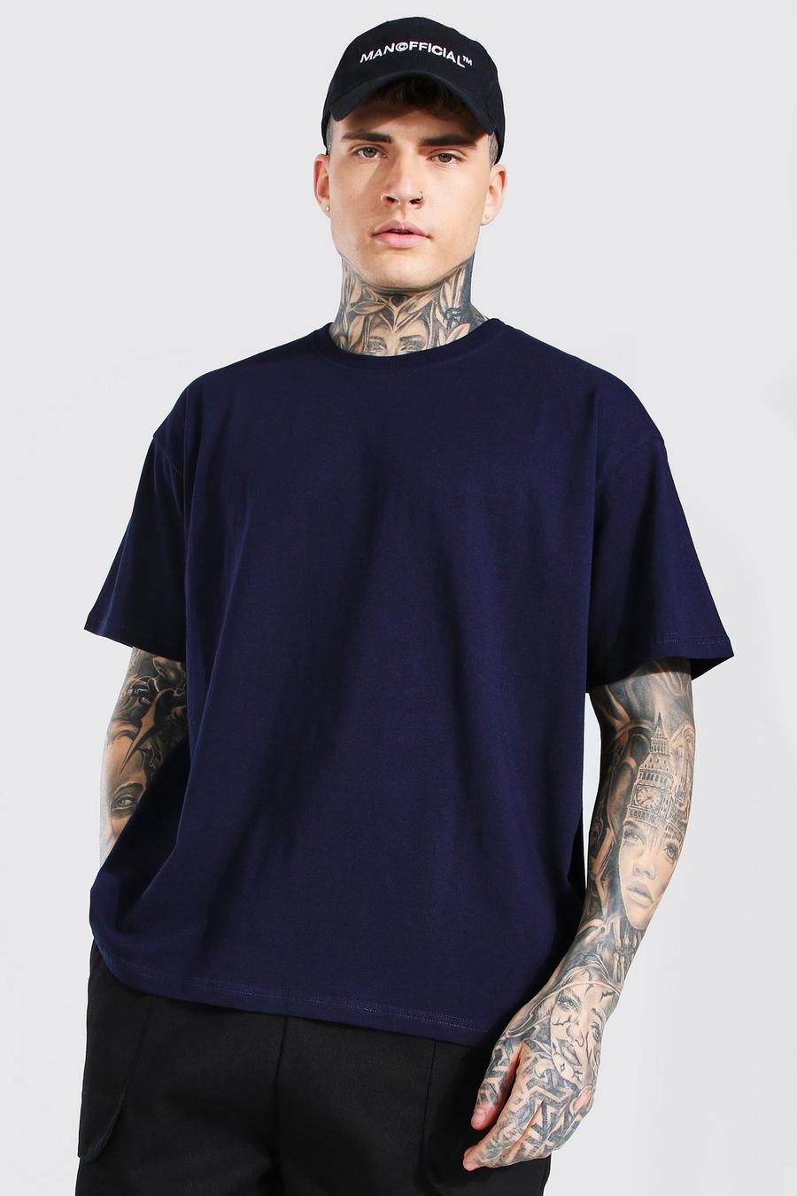 Marineblauw Oversized T-Shirt image number 1
