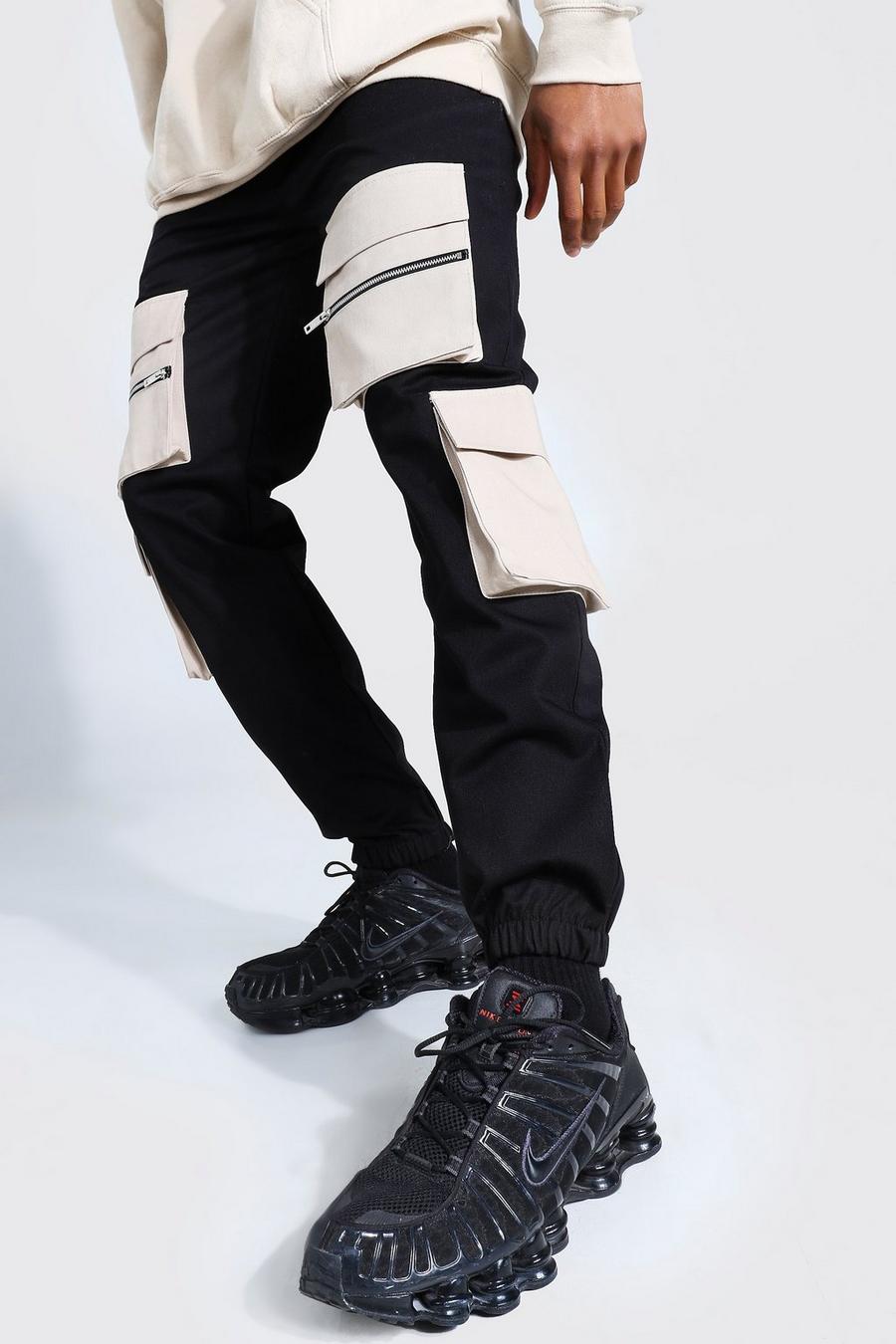 Official Man Twill Pocket Contrast Cargo Pants image number 1