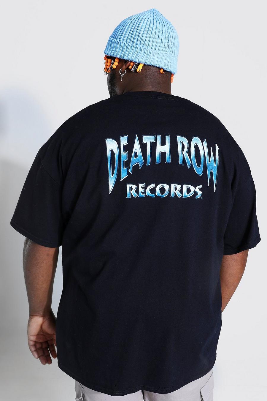שחור טישרט ממותג Death Row למידות גדולות image number 1