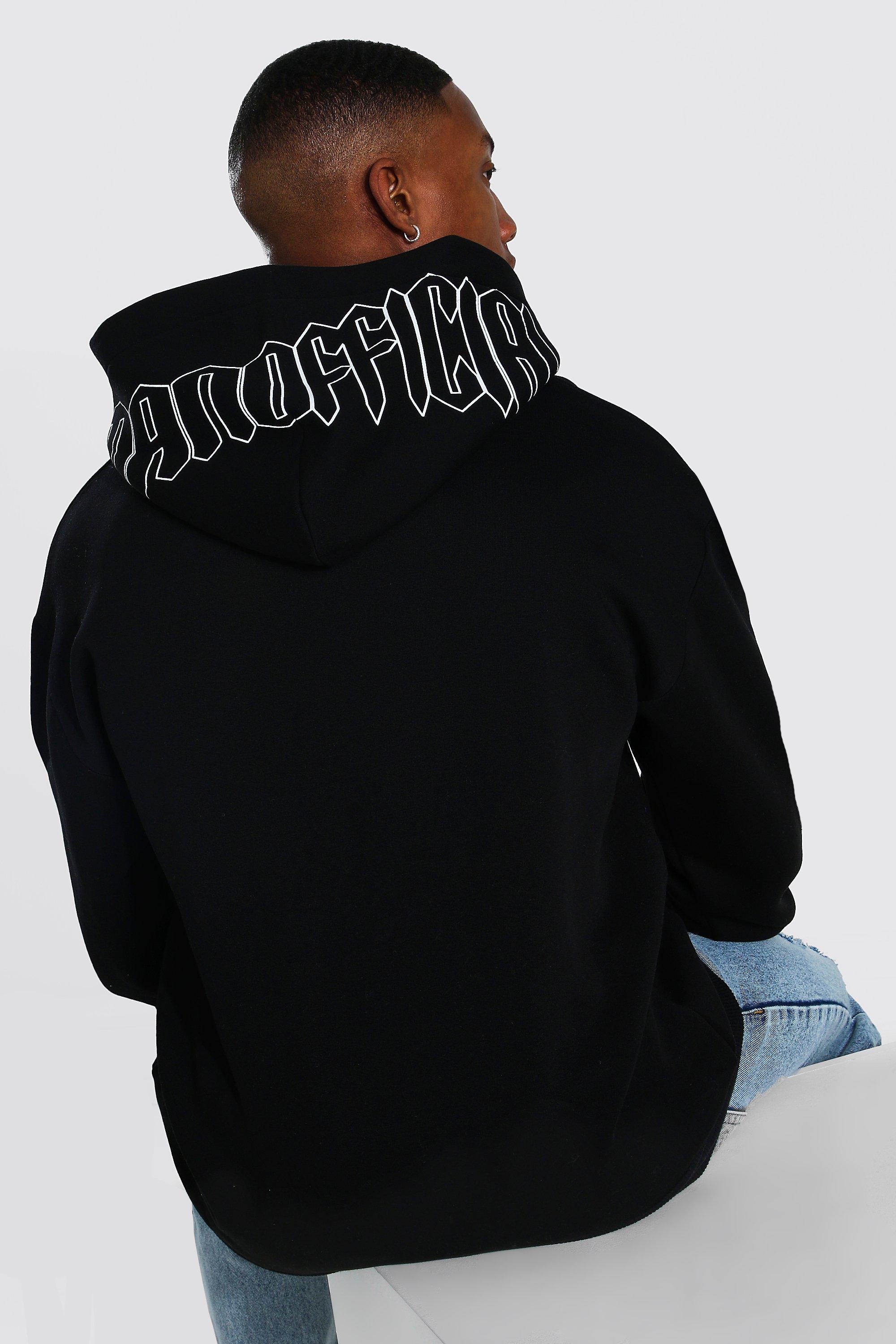 Hoodie with print store on hood