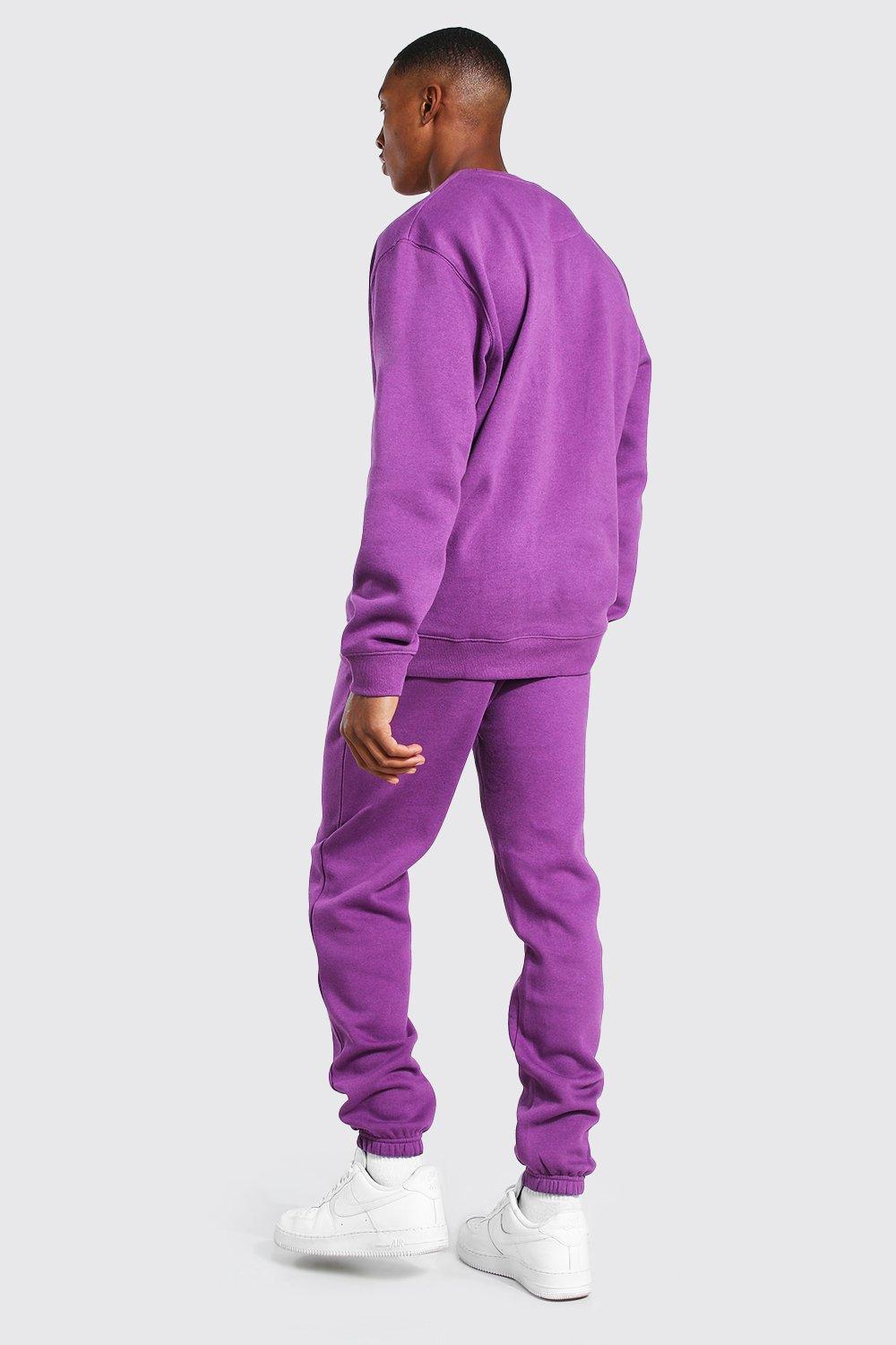 violet sweat suit