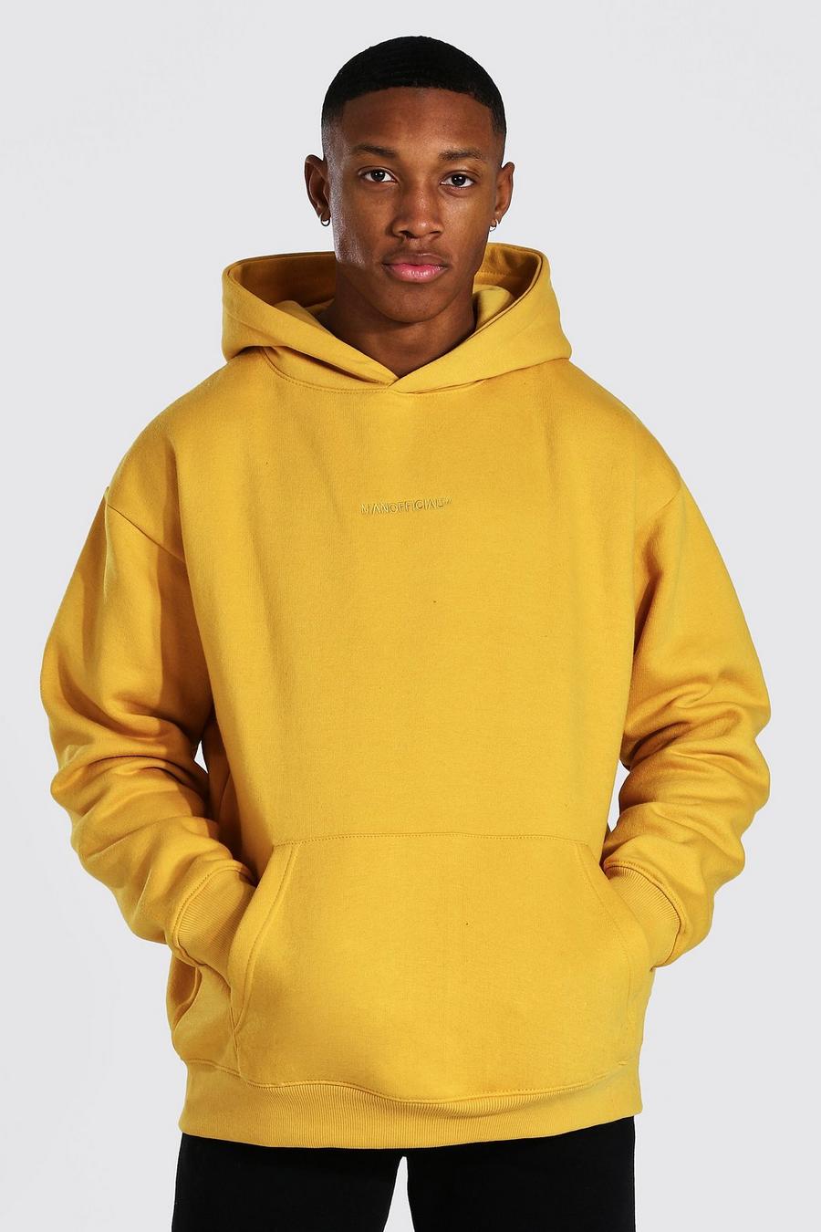 Mustard Oversized Overhead Man Official Hoodie image number 1