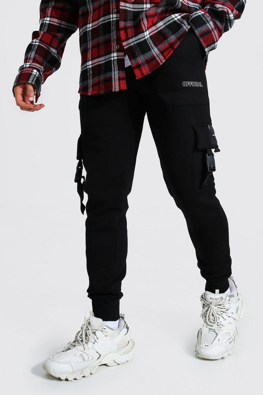 Black Official Utility Skinny Cargo Joggers image number 1