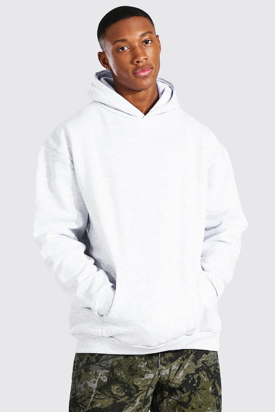 Ash grey Oversized Over The Head Hoodie image number 1