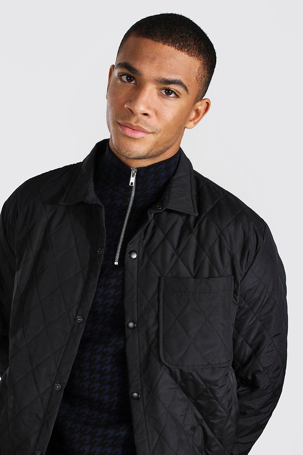 Padded shirt hot sale jacket mens