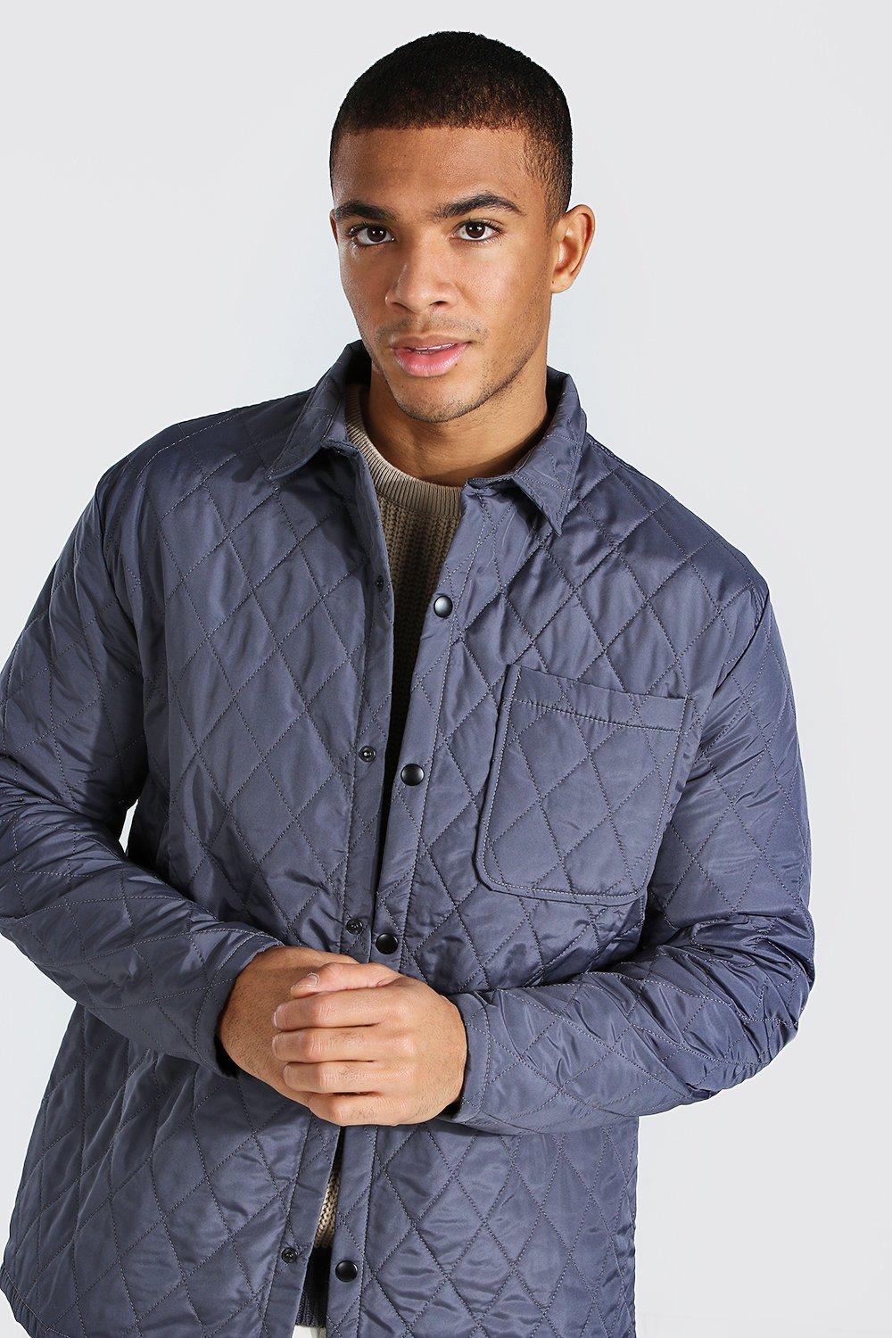 Mens 2025 quilted overshirt