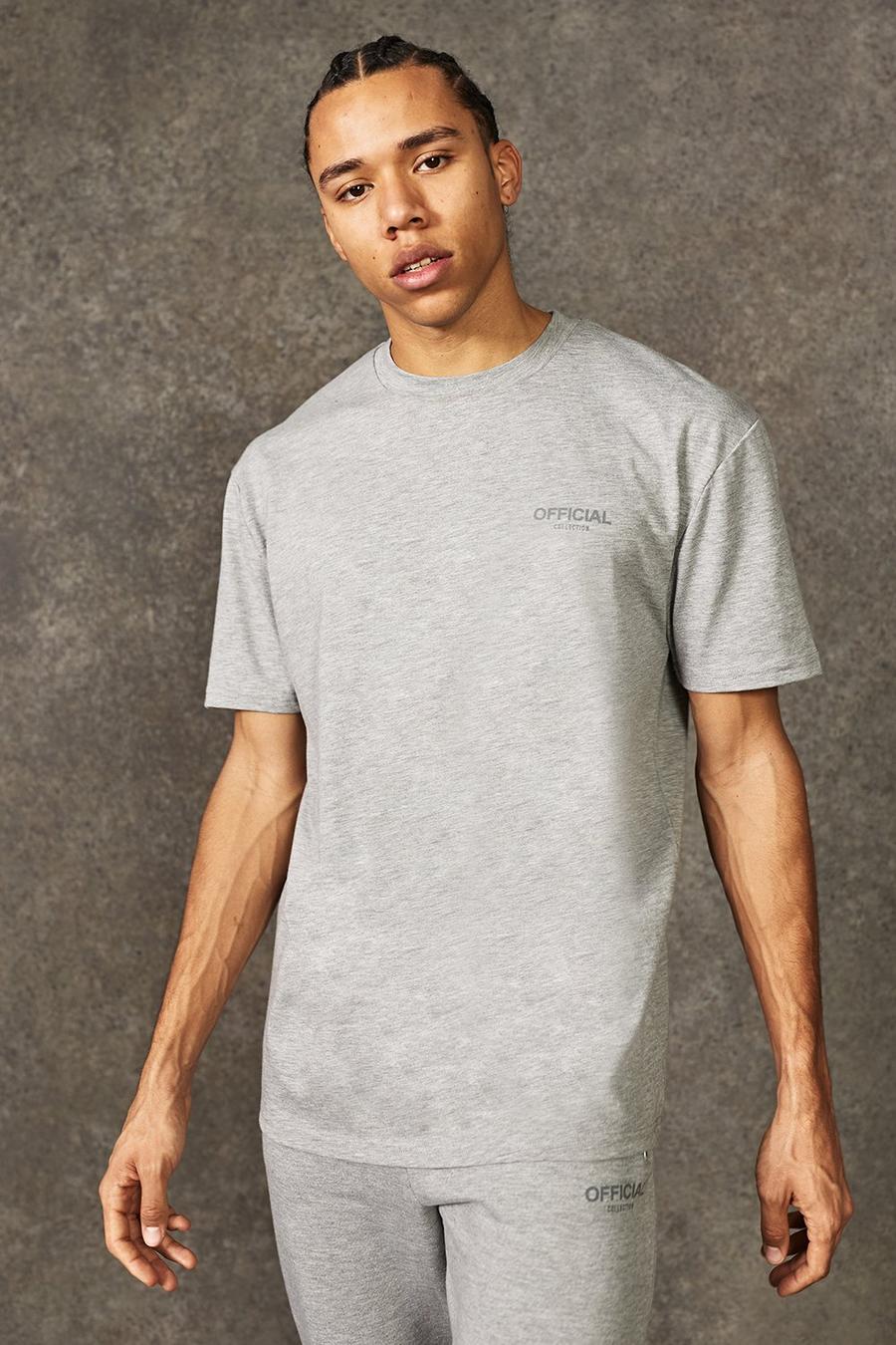 Tall Official Collection T-Shirt aus schwerem Gewebe, Grau meliert image number 1