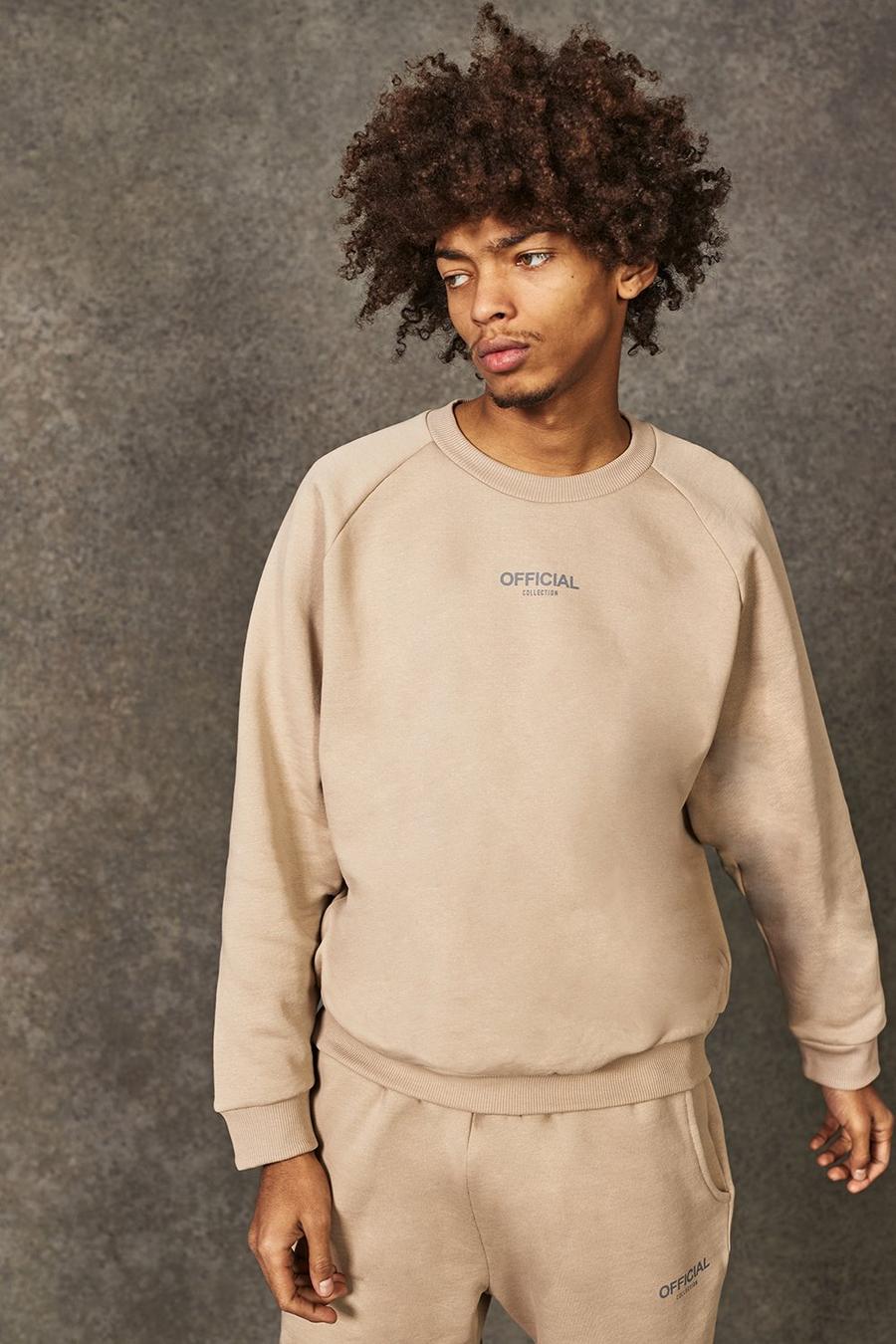 Taupe beige Official Collection Heavyweight Sweater image number 1