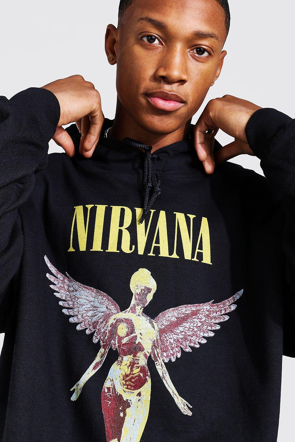 Nirvana store hoodie mens