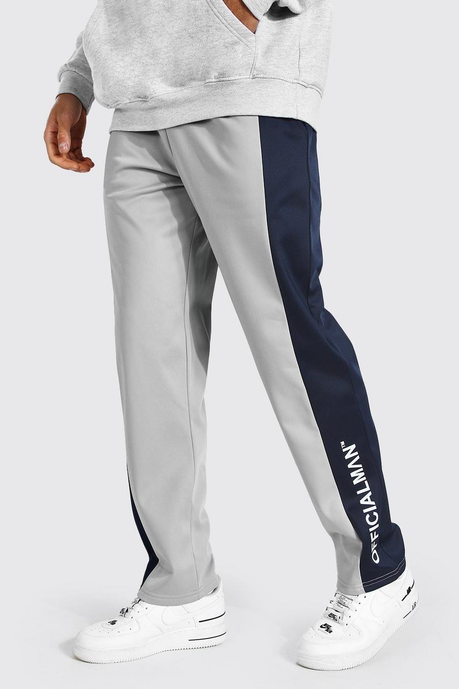Pantaloni tuta in tricot taglio rilassato con pannello laterale Official Man image number 1