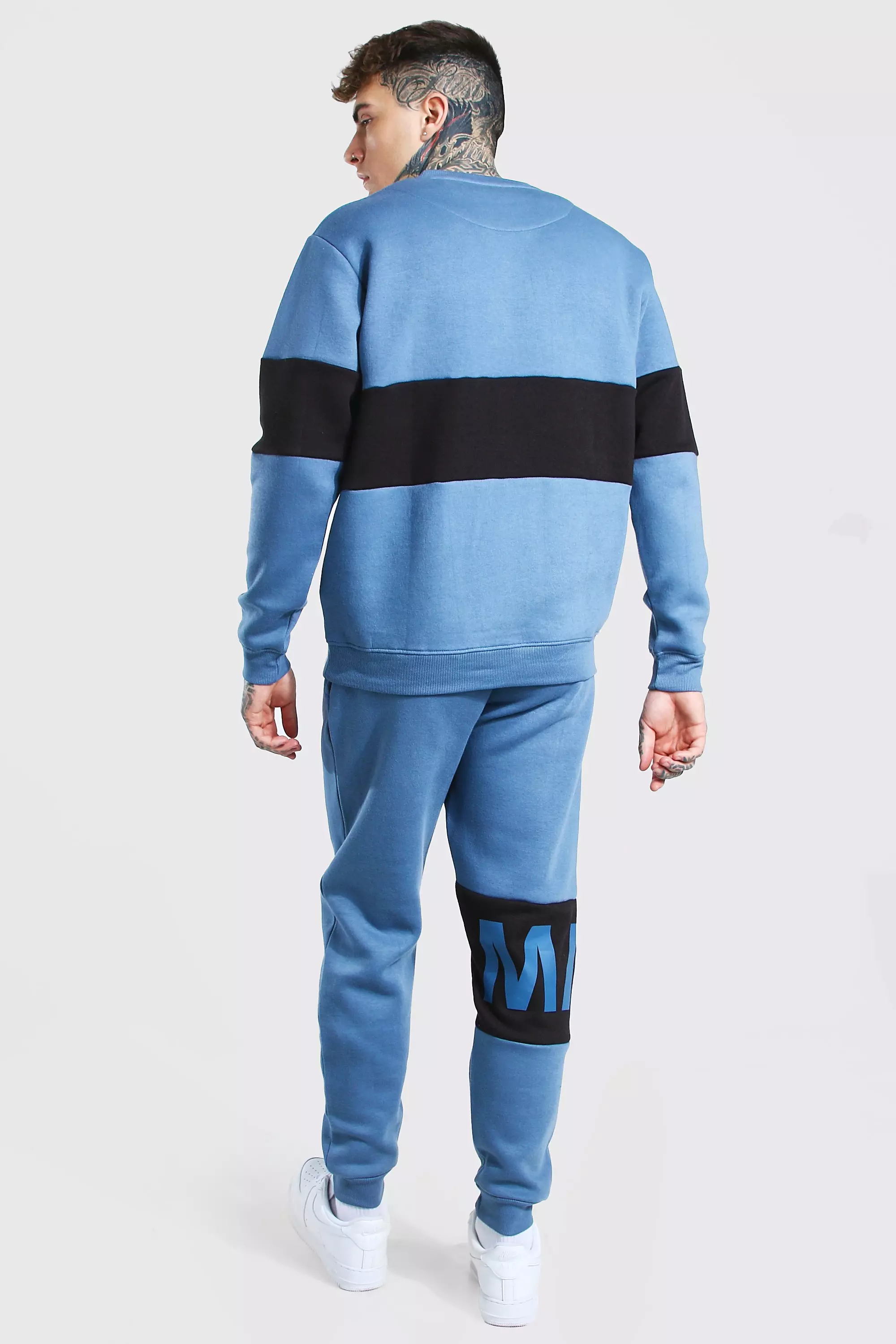 Blue Official Man Colour Block Sweater Tracksuit alternative image