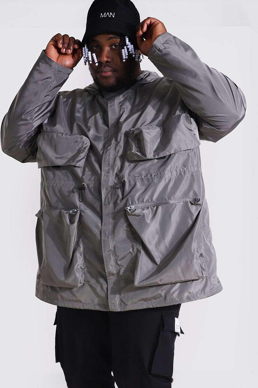 Grande taille - Anorak à poches multiples, Grey image number 1