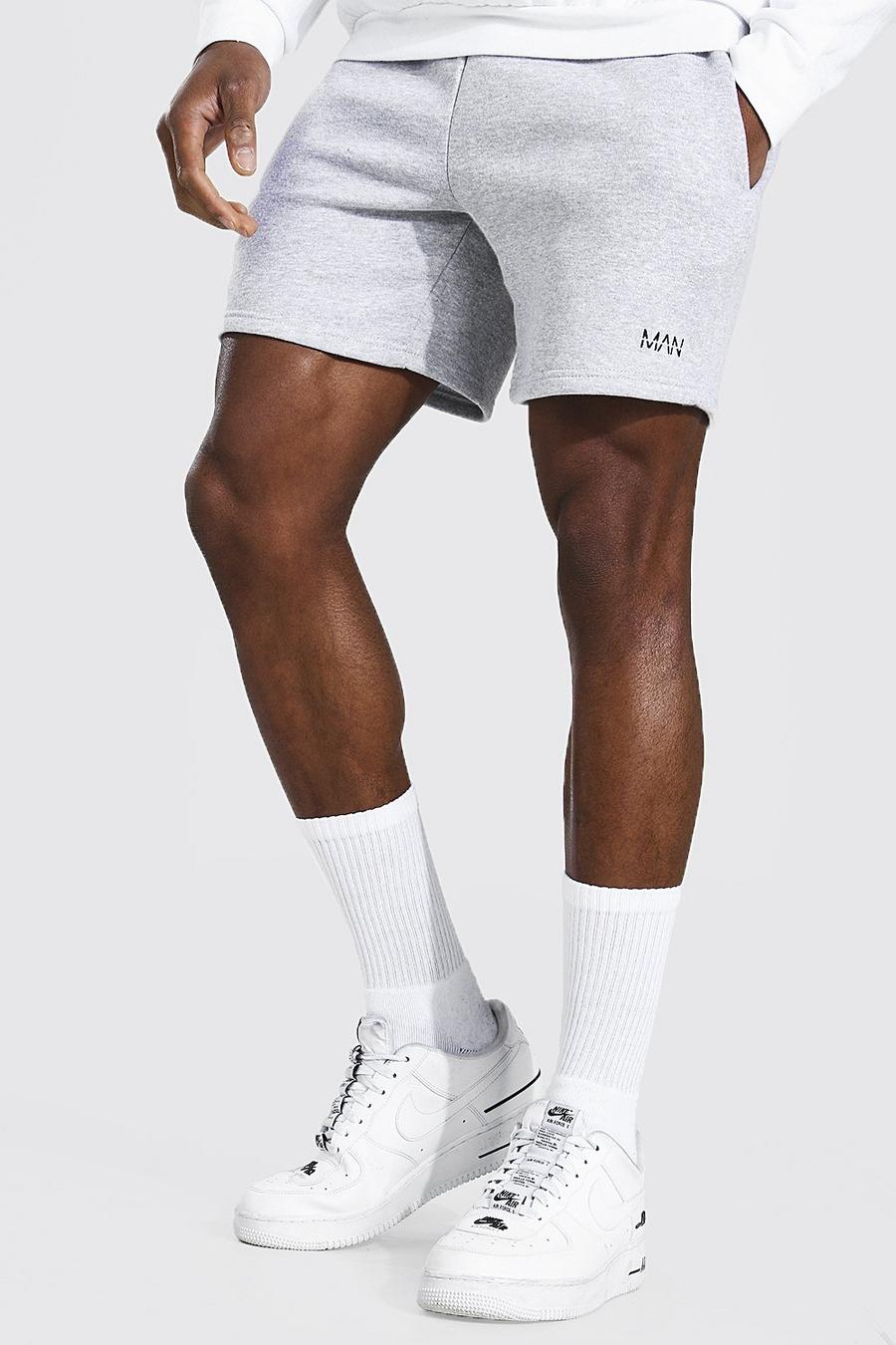 Original Man Jersey-Shorts, Kurz und Slim, Grau meliert image number 1
