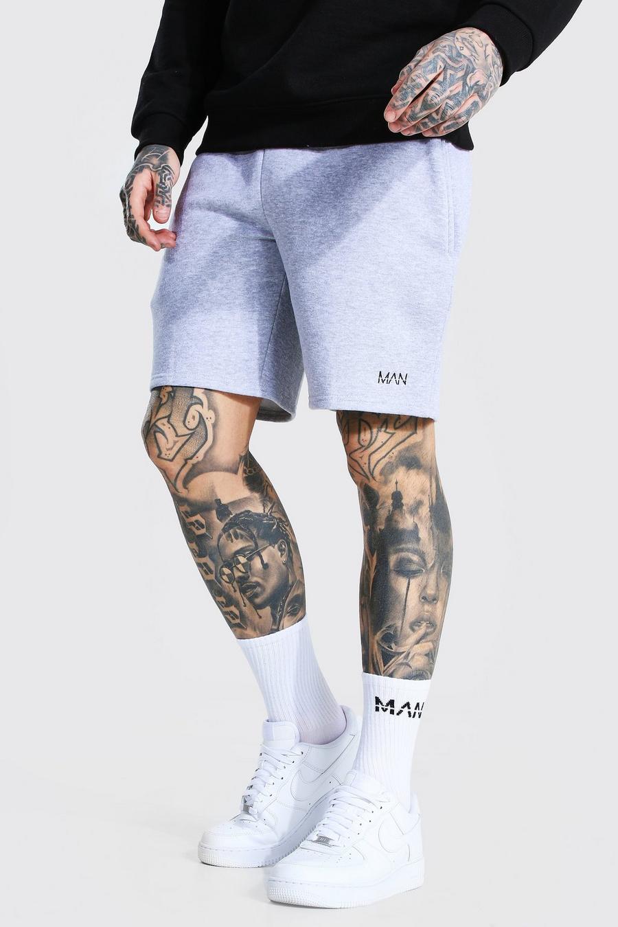 Grey marl Original Man Mid Length Regular Jersey Shorts image number 1