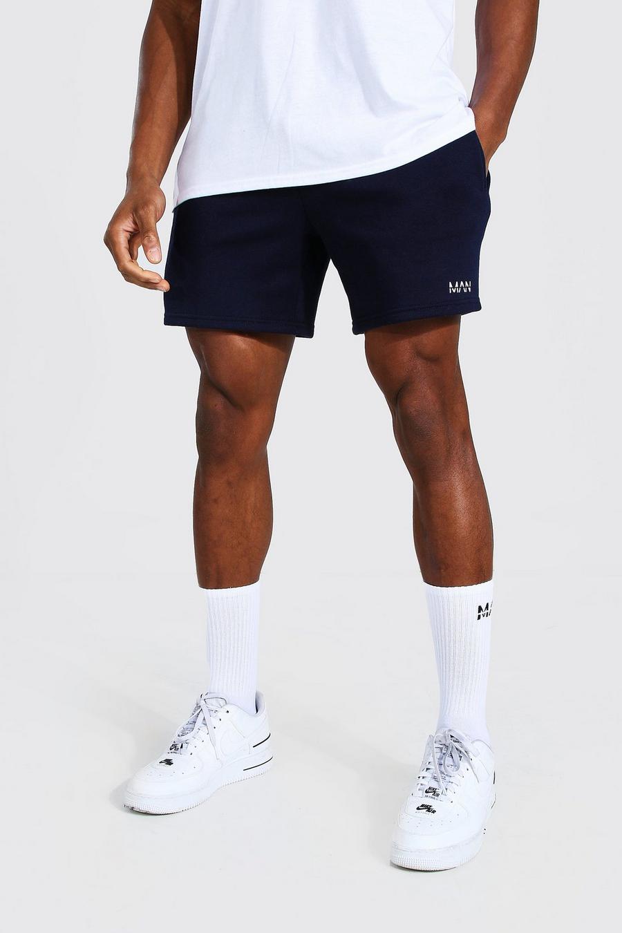 Original Man Jersey-Shorts, Kurz und Slim, Marineblau image number 1