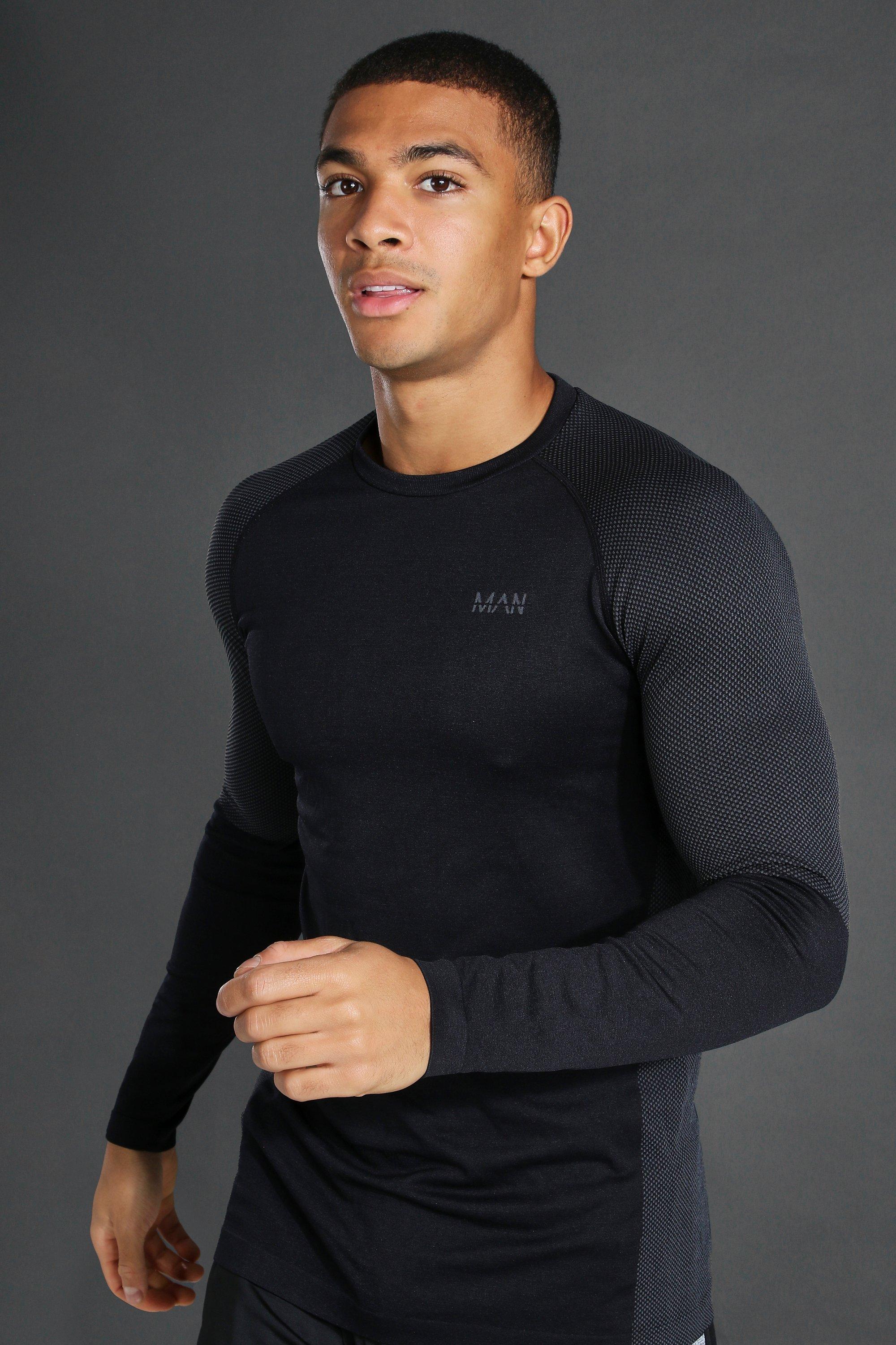 fattigdom strubehoved sko Men's Active Gym Muscle Long Sleeve Top | boohoo