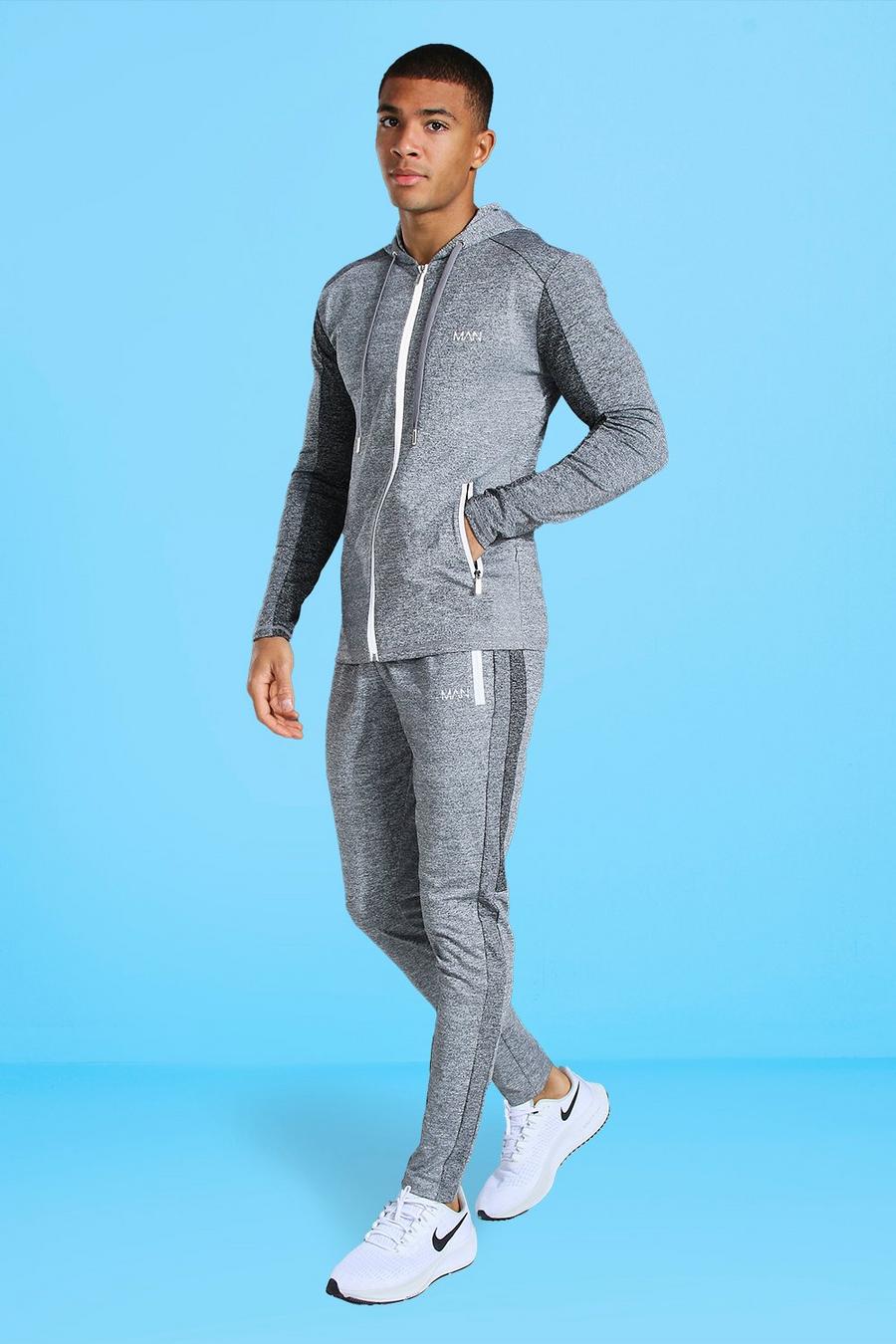 Sweat à capuche zippé et pantalon de survêtement - MAN, Grey image number 1