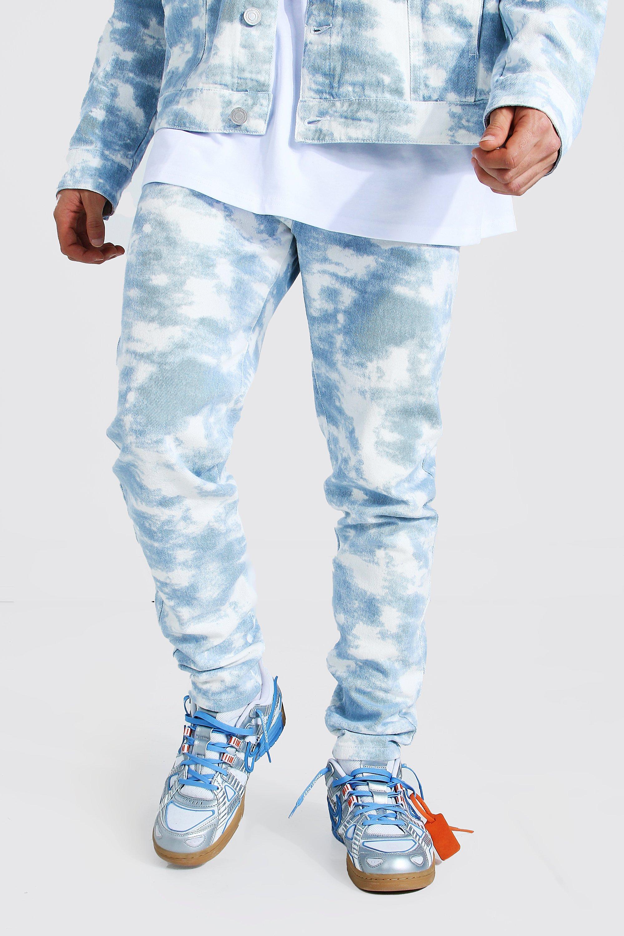 Skinny Rigid Cloud Bleach Jean Boohoo