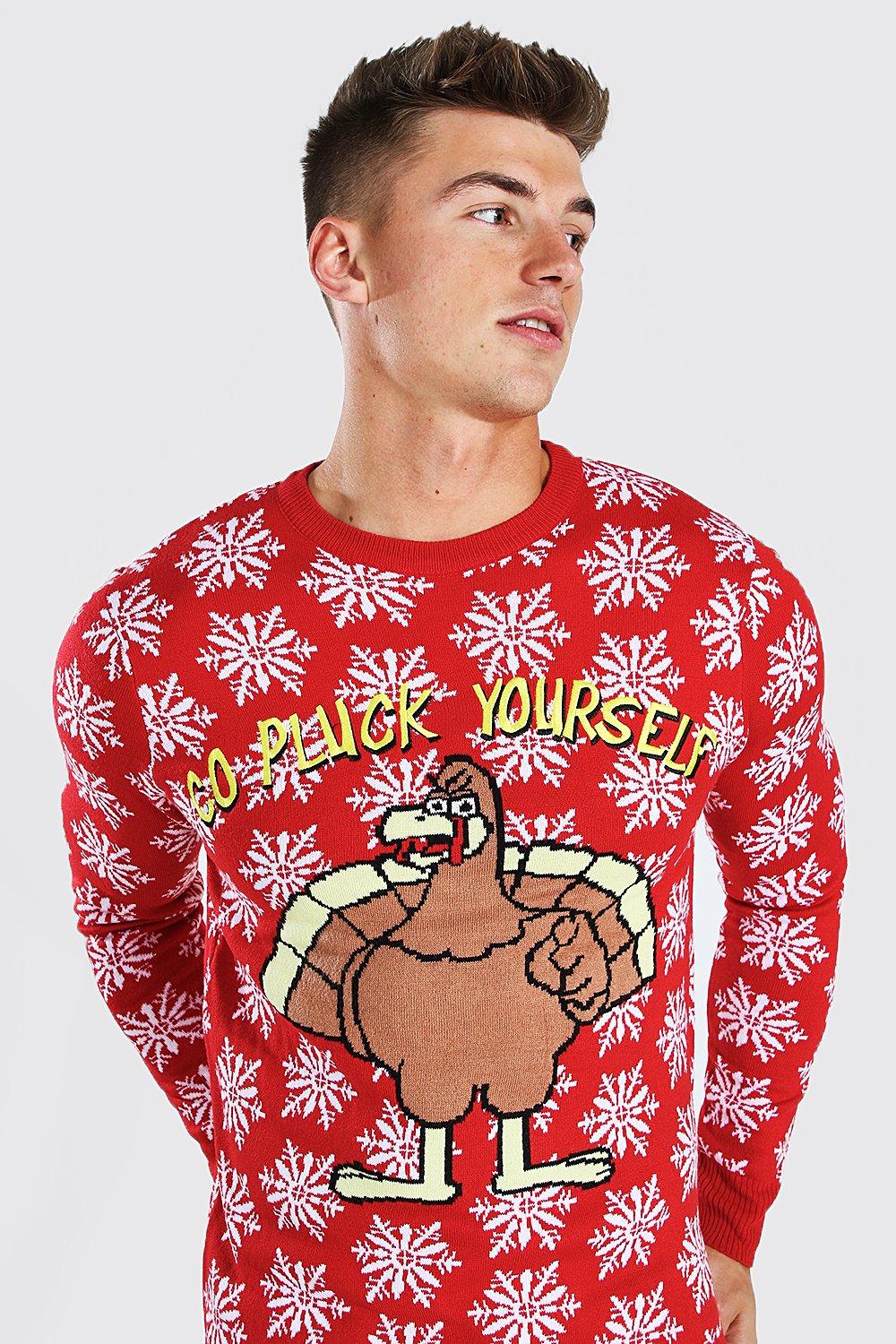 Red slogan jumper sales
