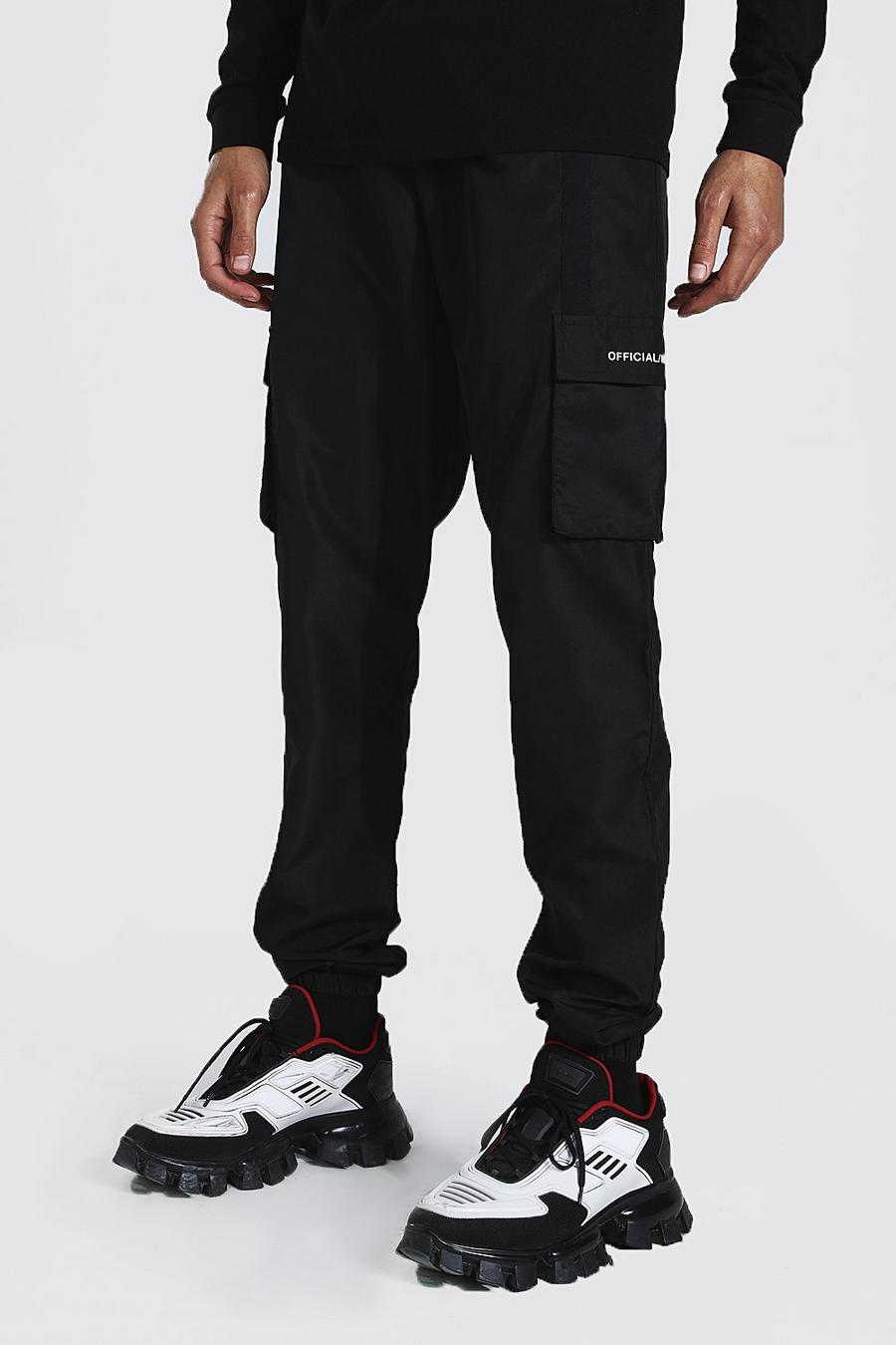 Black Tall Shell Man Official 3d Cargo Joggers image number 1