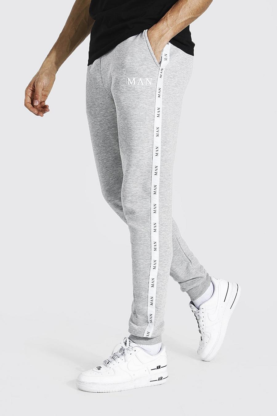 Grey marl Tall - Joggers i skinny fit med kantband image number 1