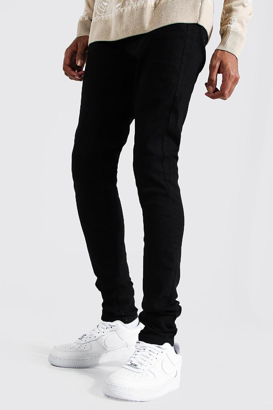 שחור מכנסי ג'ינס סופר סקיני לגברים גבוהים image number 1