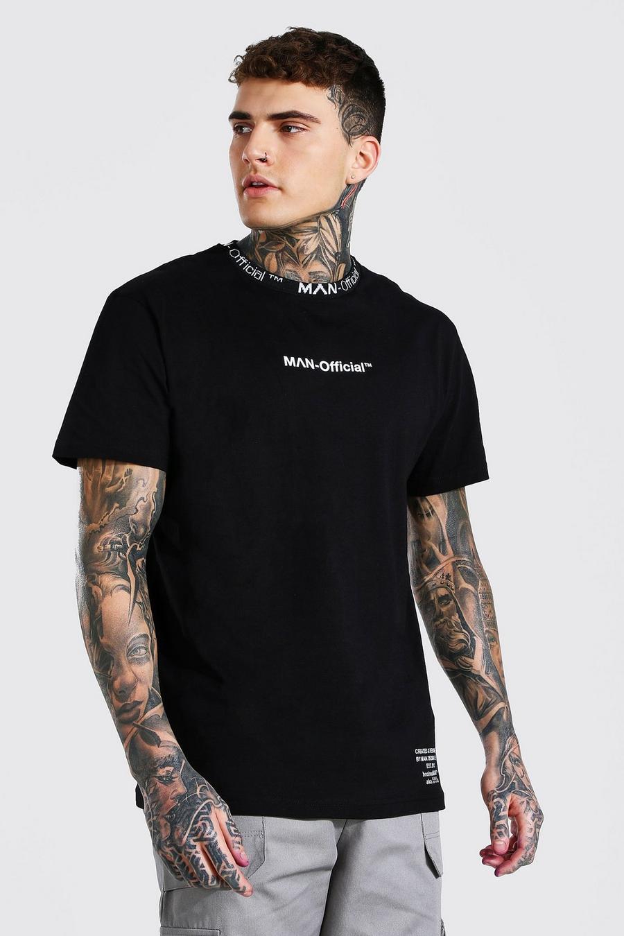 Black Man Official Printed T-shirt With Rib Detail image number 1