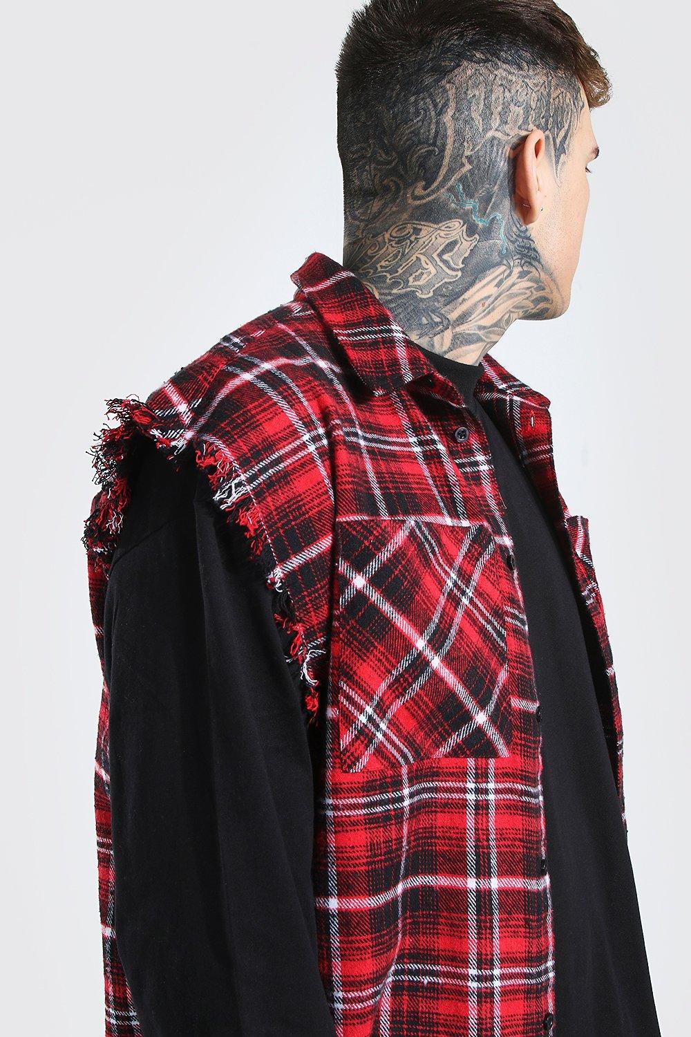 Camisa de cuadros sin manga hombre new arrivals