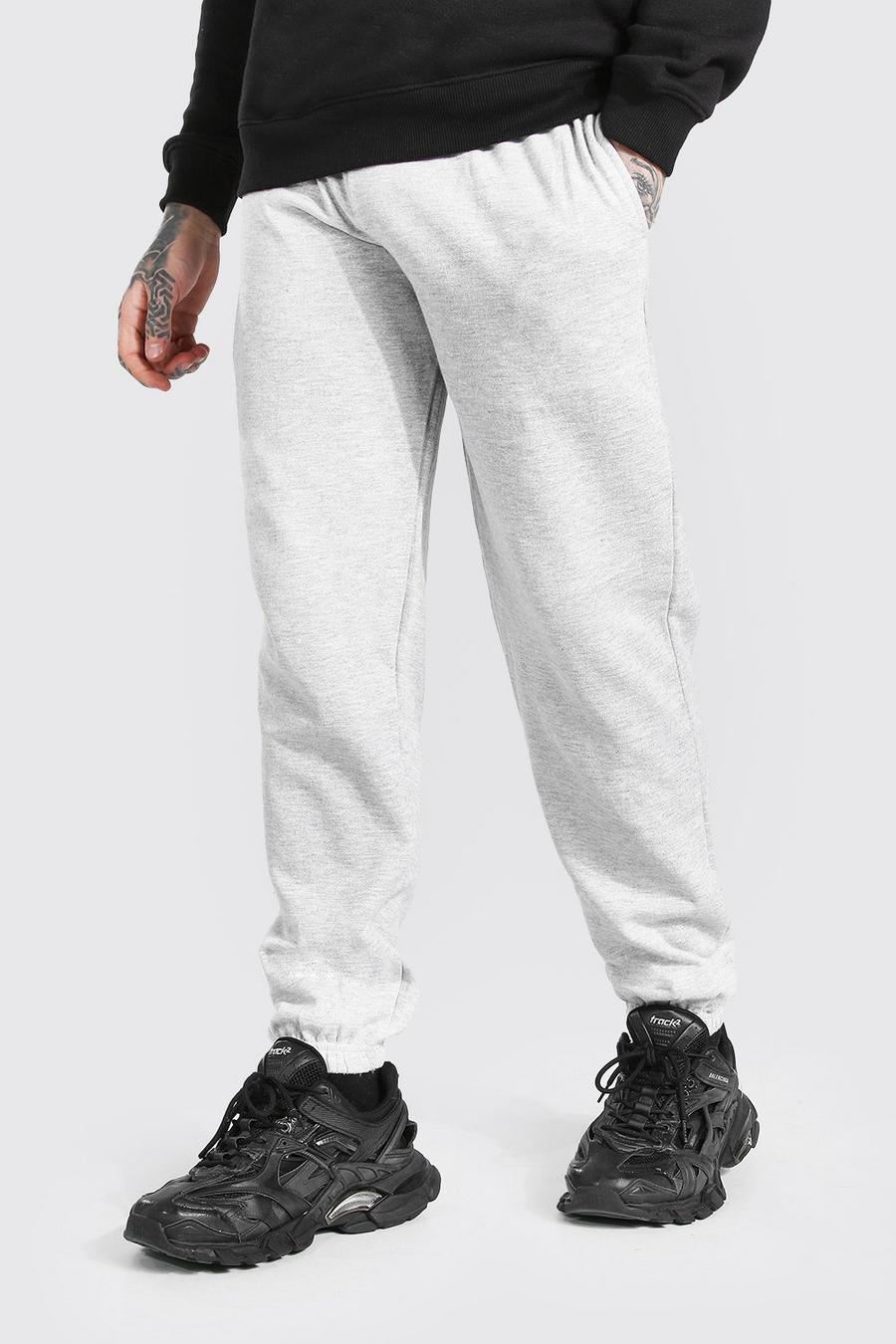 Grey marl Regular Fit Basic Track Pants image number 1