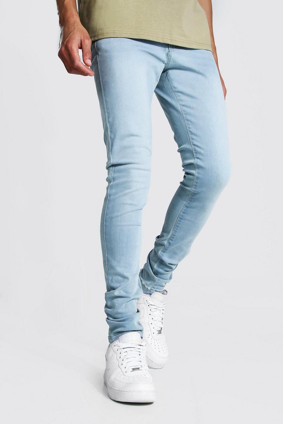 כחול קרח סקיני ג'ינס לנשים גבוהות image number 1