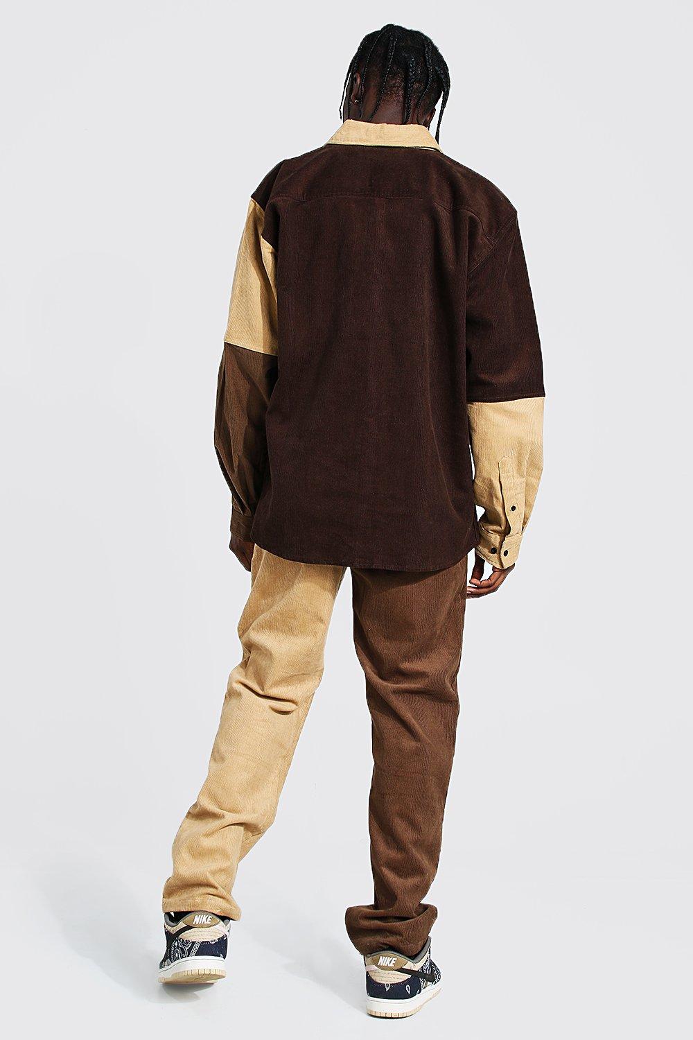 Pantalon velours discount homme coupe droite