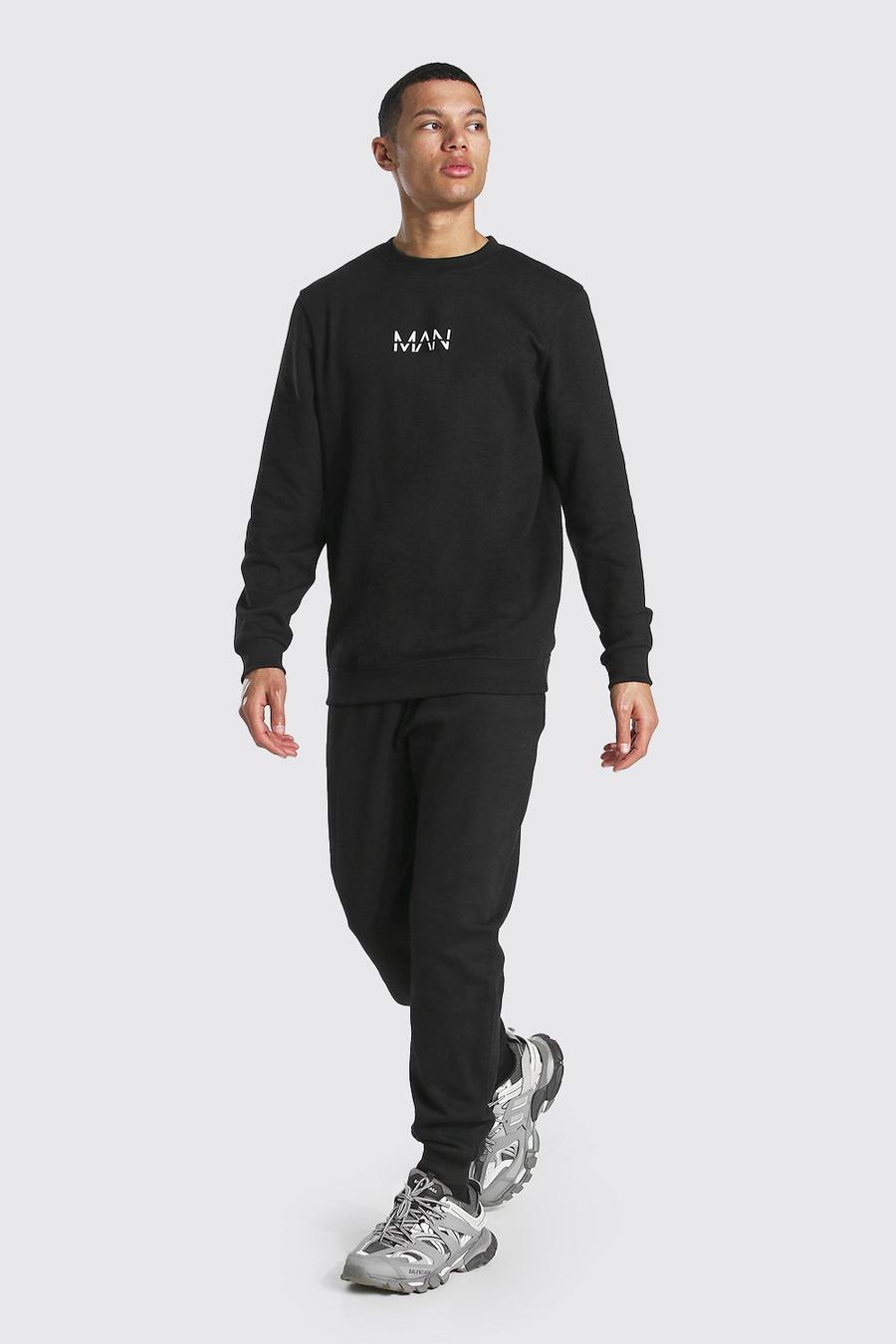 Black Tall - MAN Dash Träningsoverall med sweatshirt image number 1