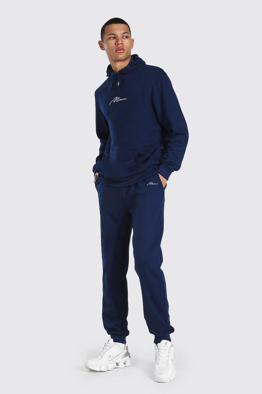 Tall - Sweat à capuche et pantalon de survêtement - MAN, Navy image number 1