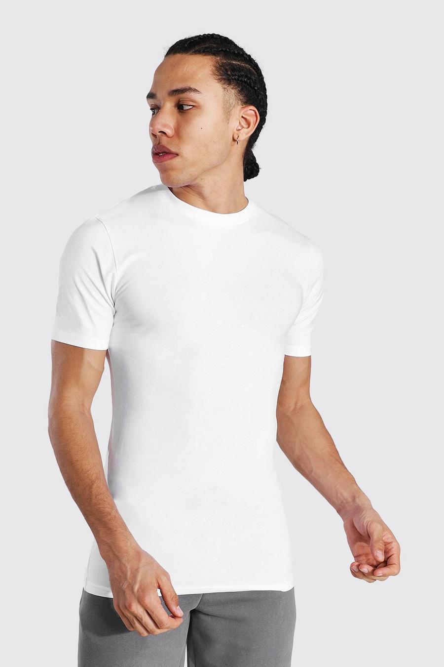 T-shirt sagomata Basic Tall, Bianco image number 1