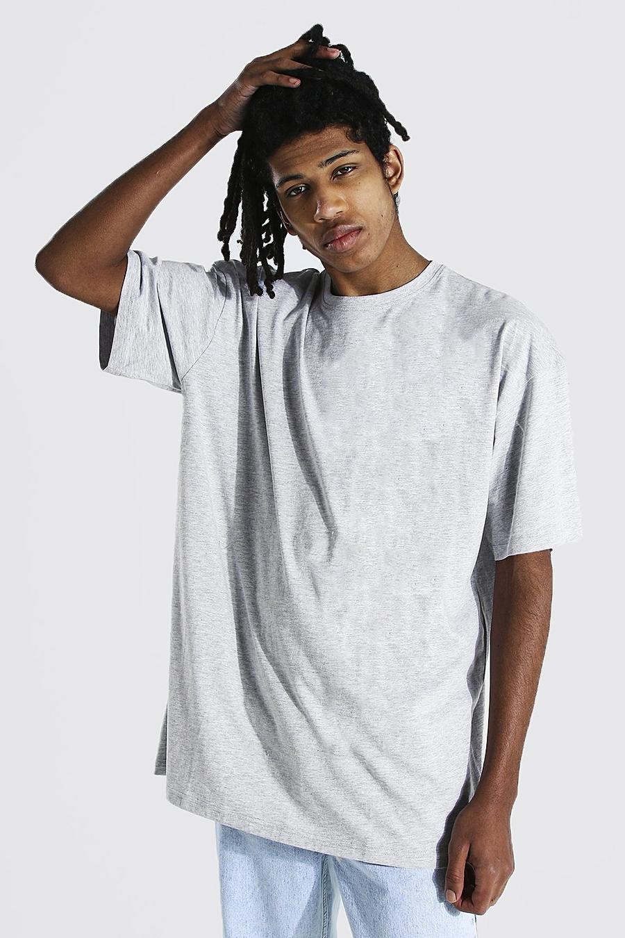 Grey marl Tall Oversized T-Shirt image number 1