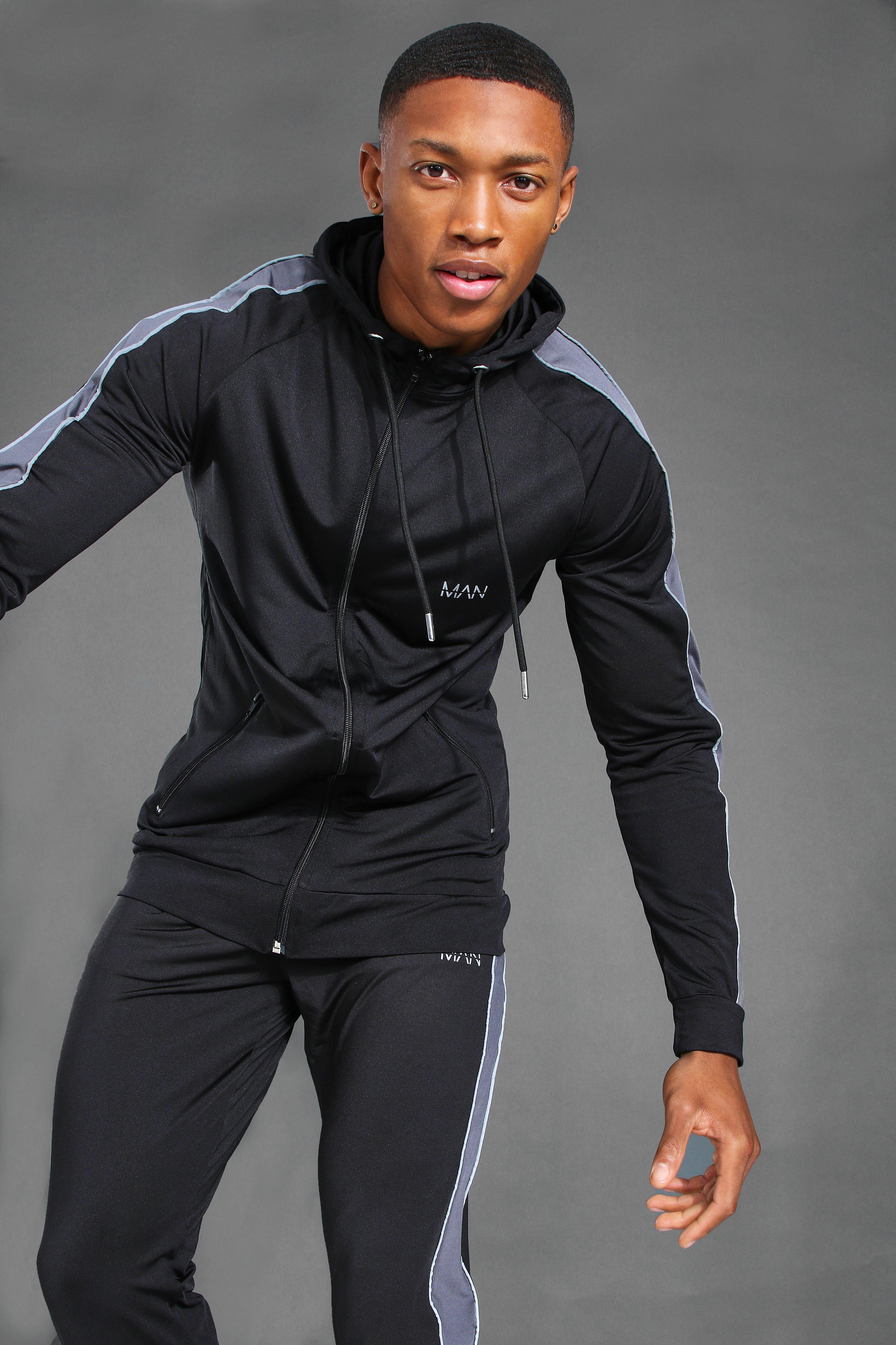 Man Slim Fit Hooded Tracksuit