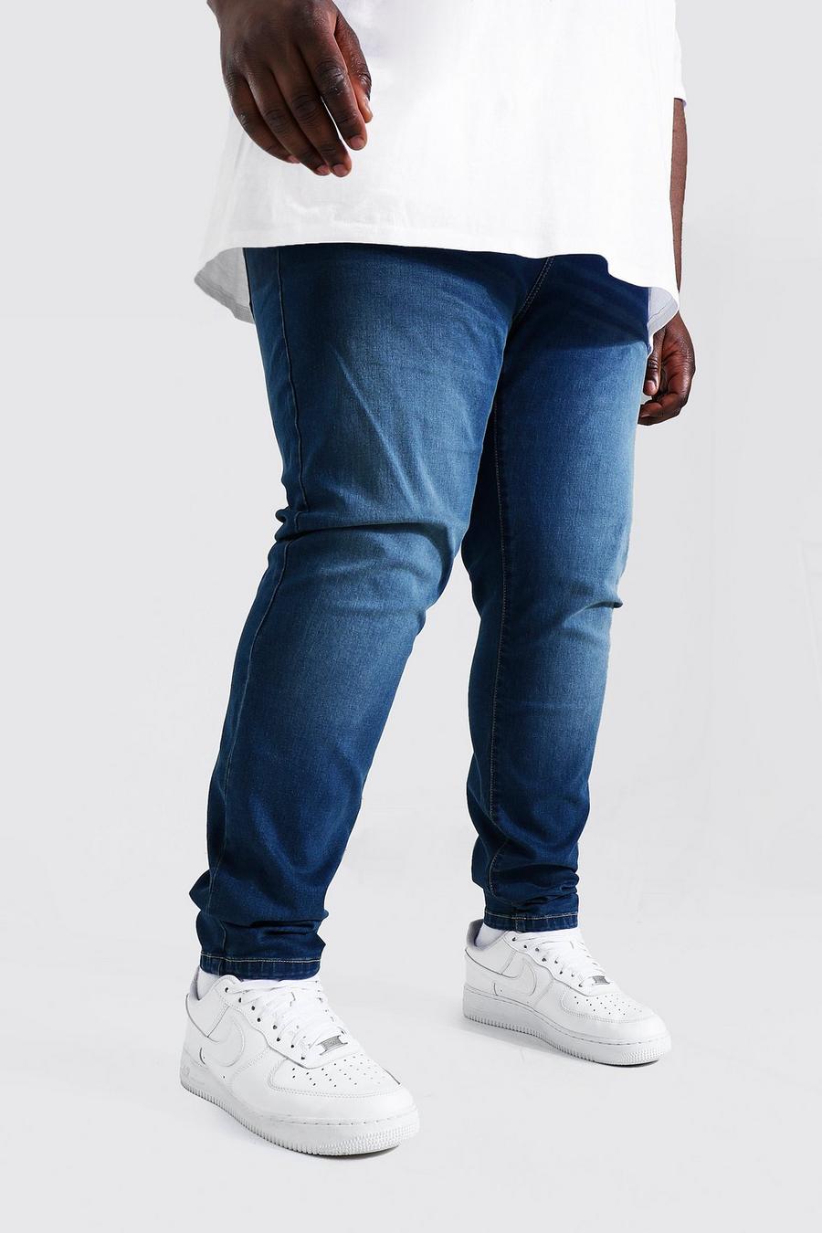 Antique blue Plus Skinny jeans med stretch image number 1