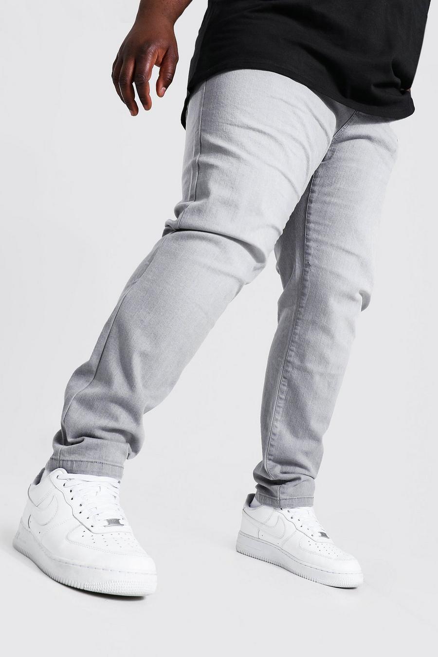 Light grey Plus Size Stretch Skinny Jeans image number 1