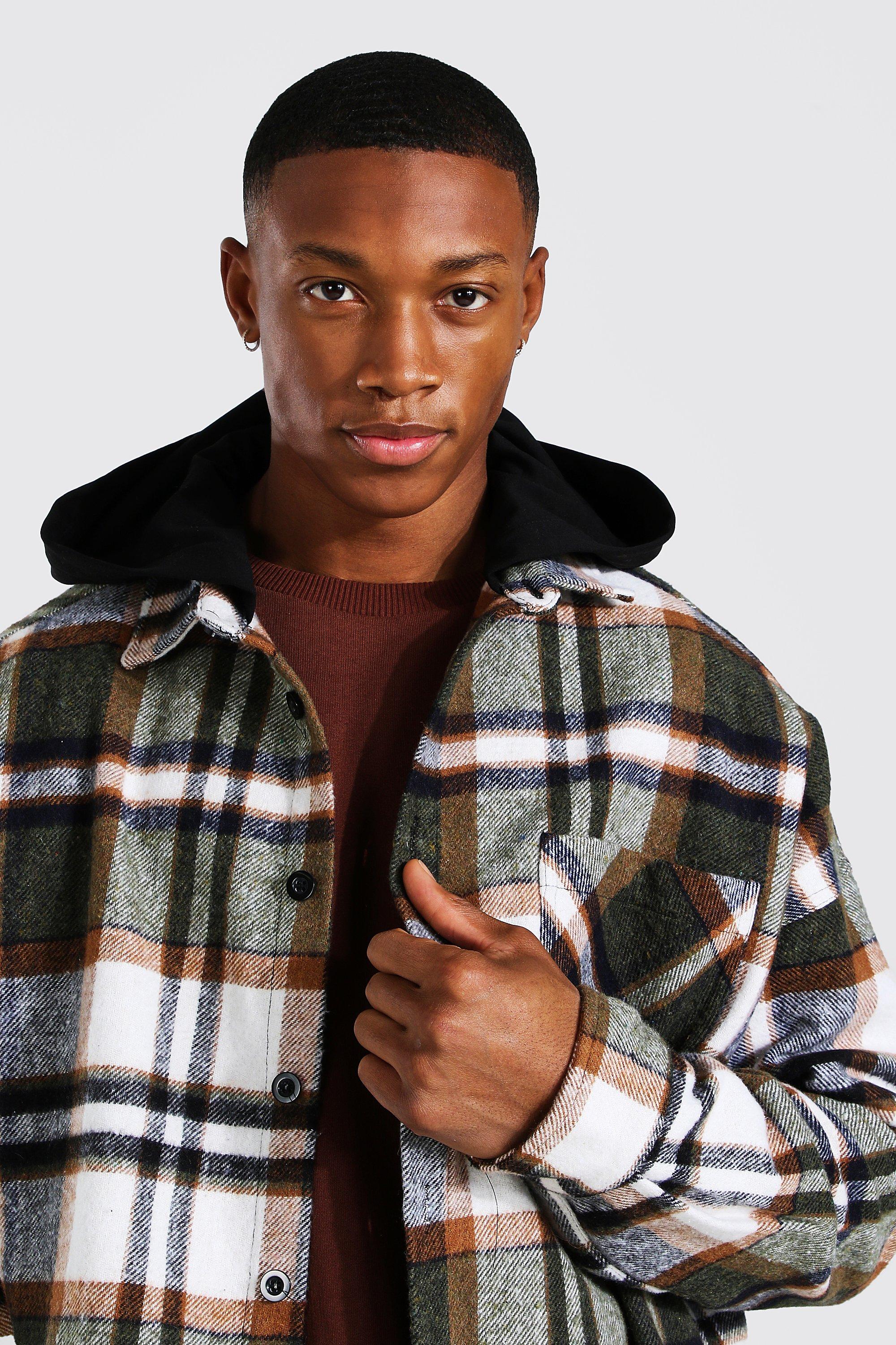 Oversized flannel with hoodie outlet
