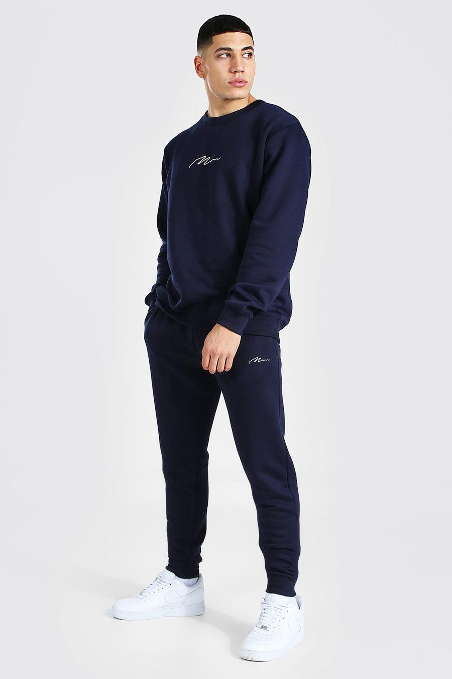 Navy Man Signature Sweater Tracksuit image number 1