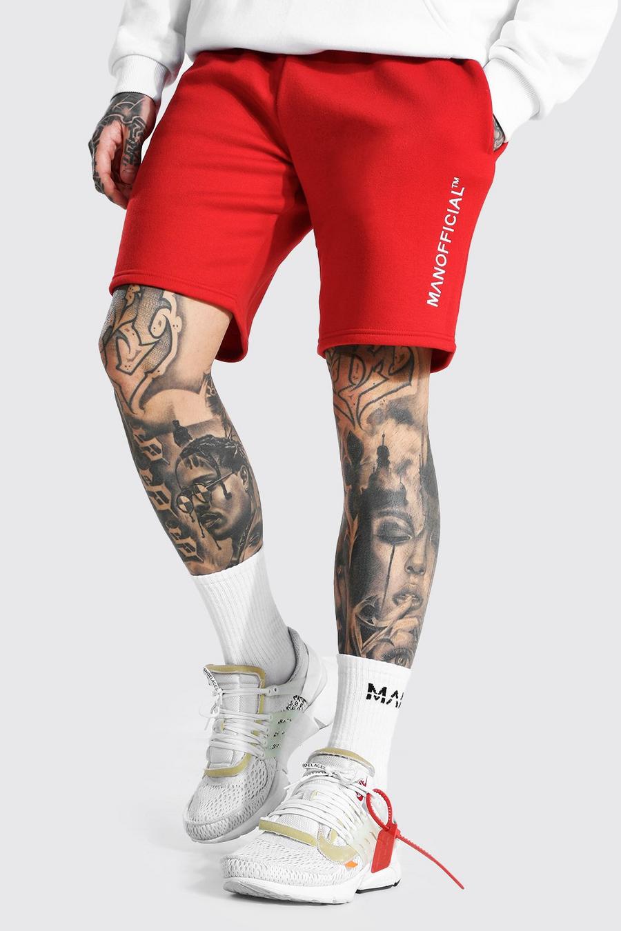 Man Official Embroidered Regular Jersey Shorts image number 1