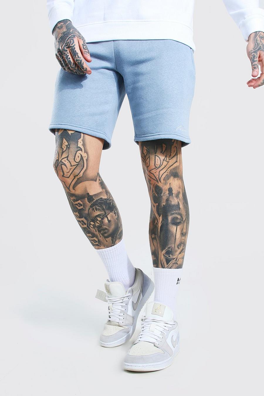 Blue Man Signature Mellanlånga shorts med sidopaneler image number 1