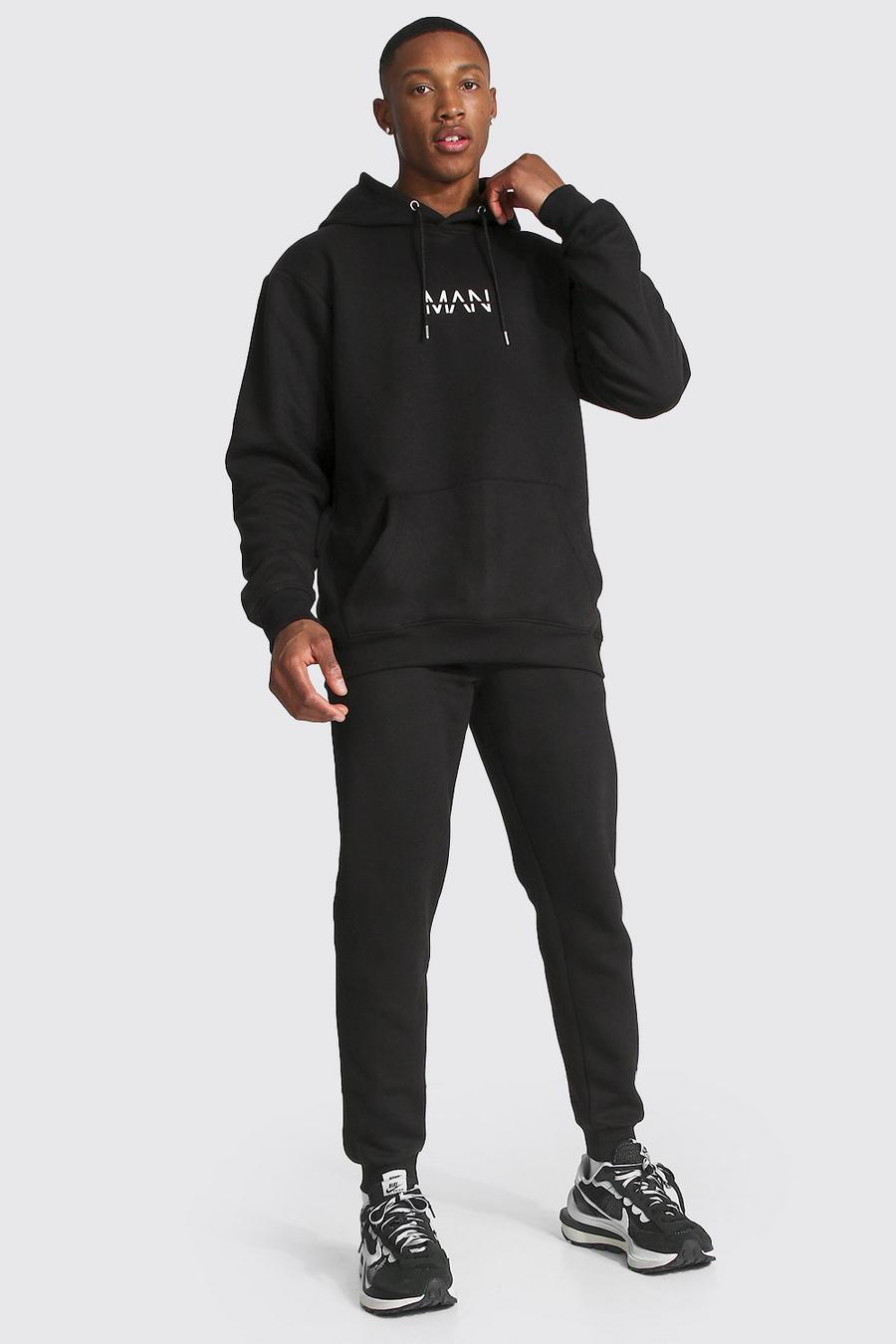 Black Original MAN Träningsoverall med hoodie image number 1