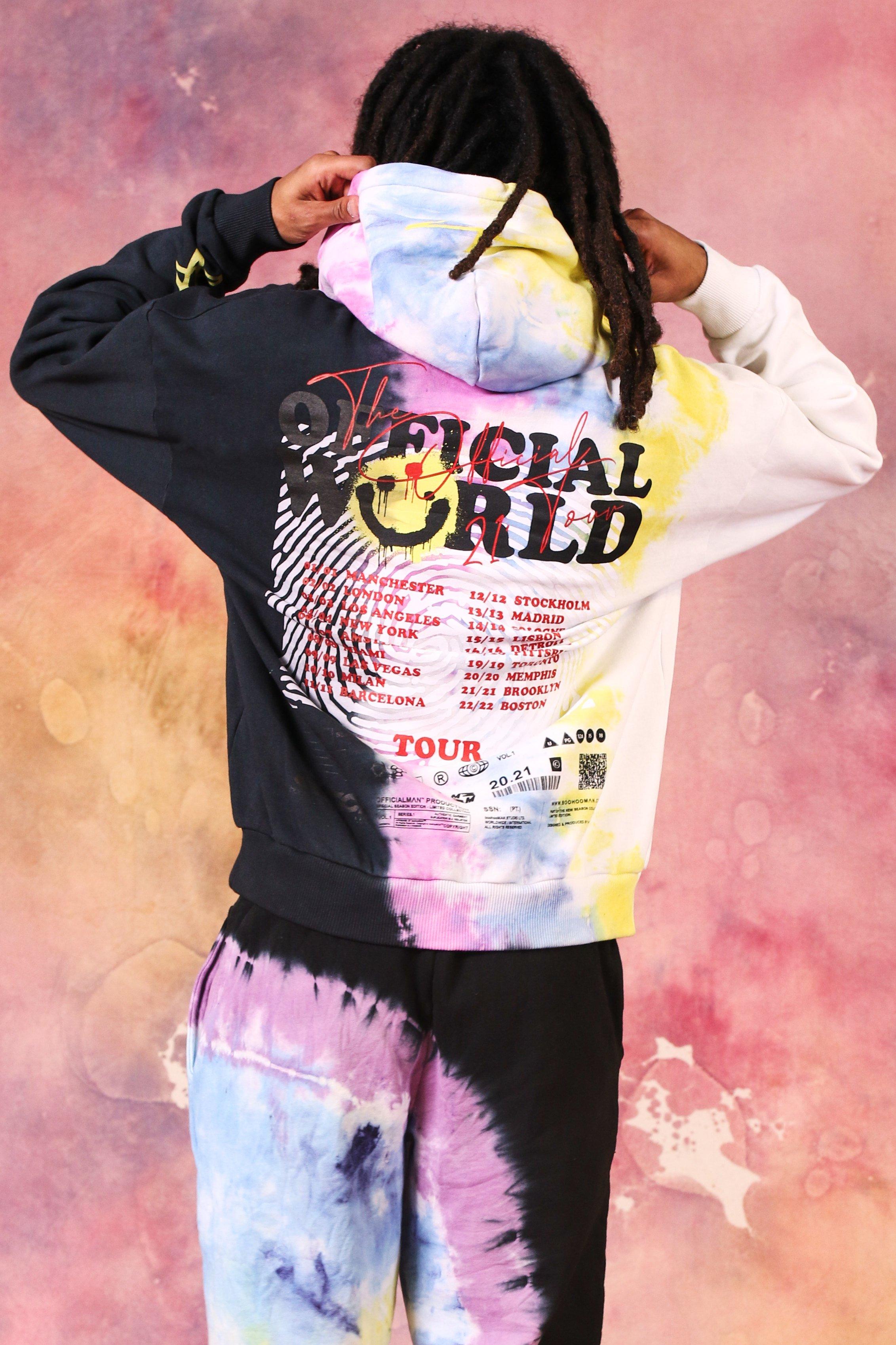 Tie dye hoodie boohoo hot sale