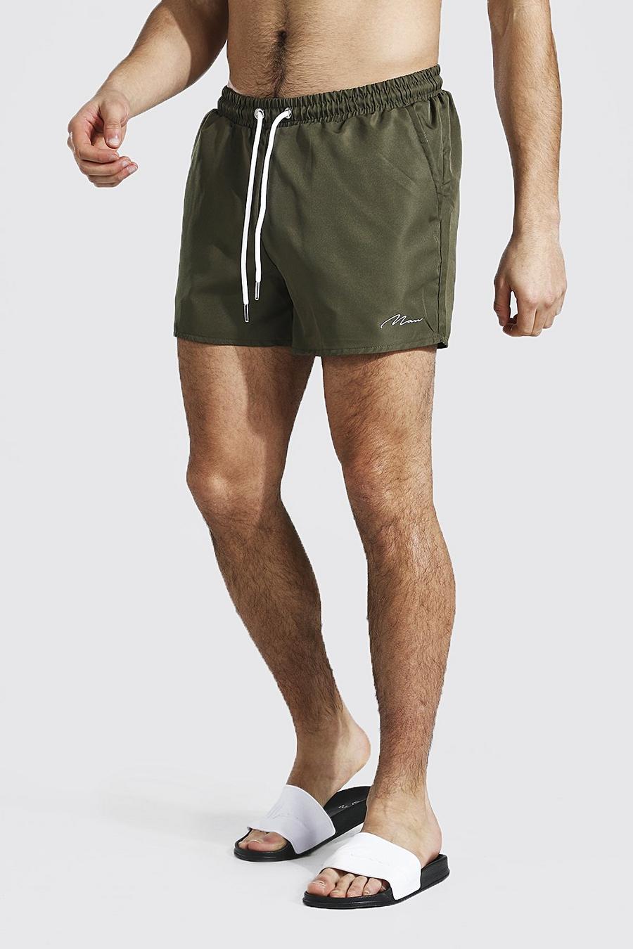 Khaki Man Signature Swim Short In Short Length image number 1