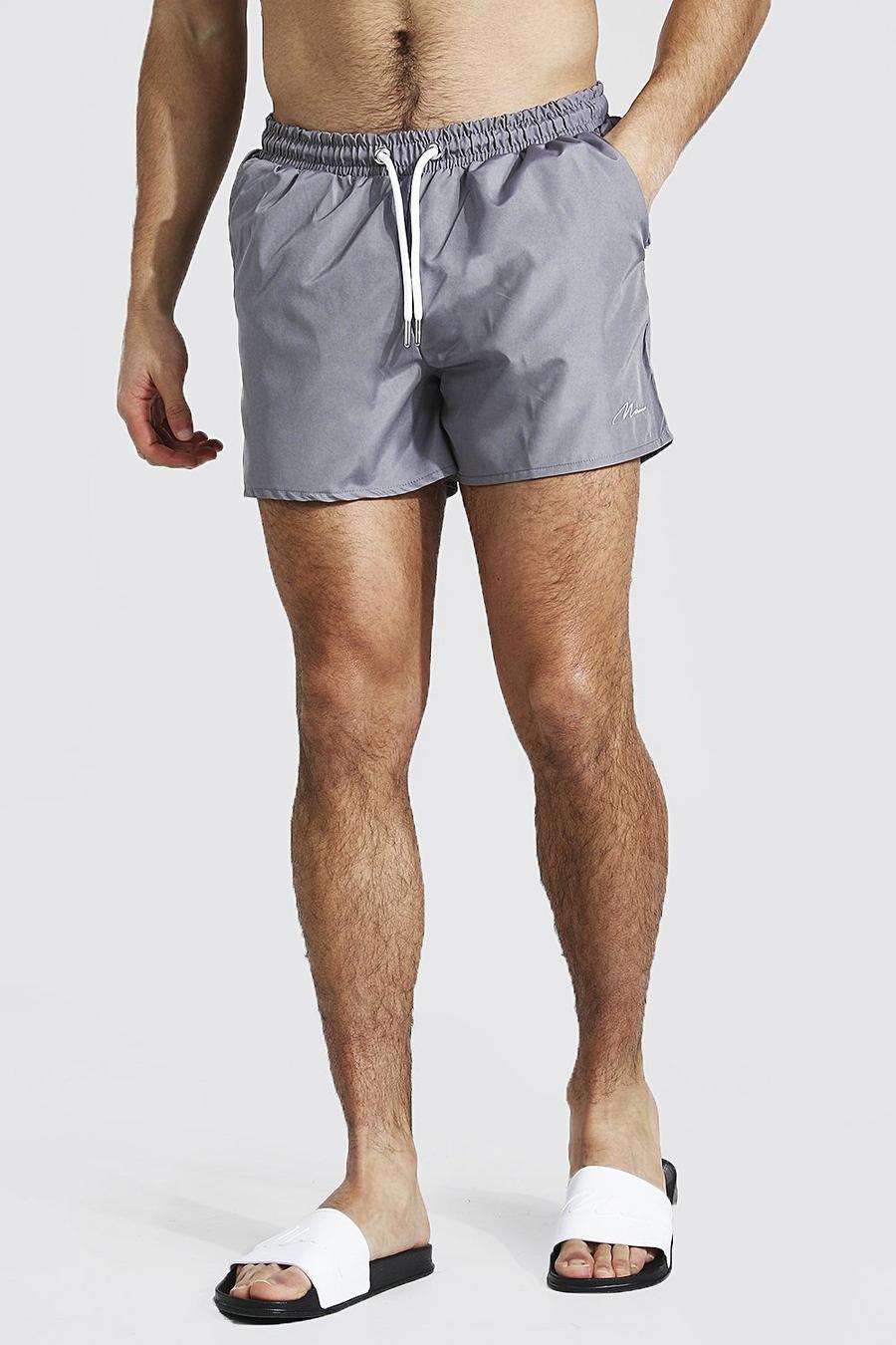 Costume a pantaloncino corto con firma Man, Grigio image number 1