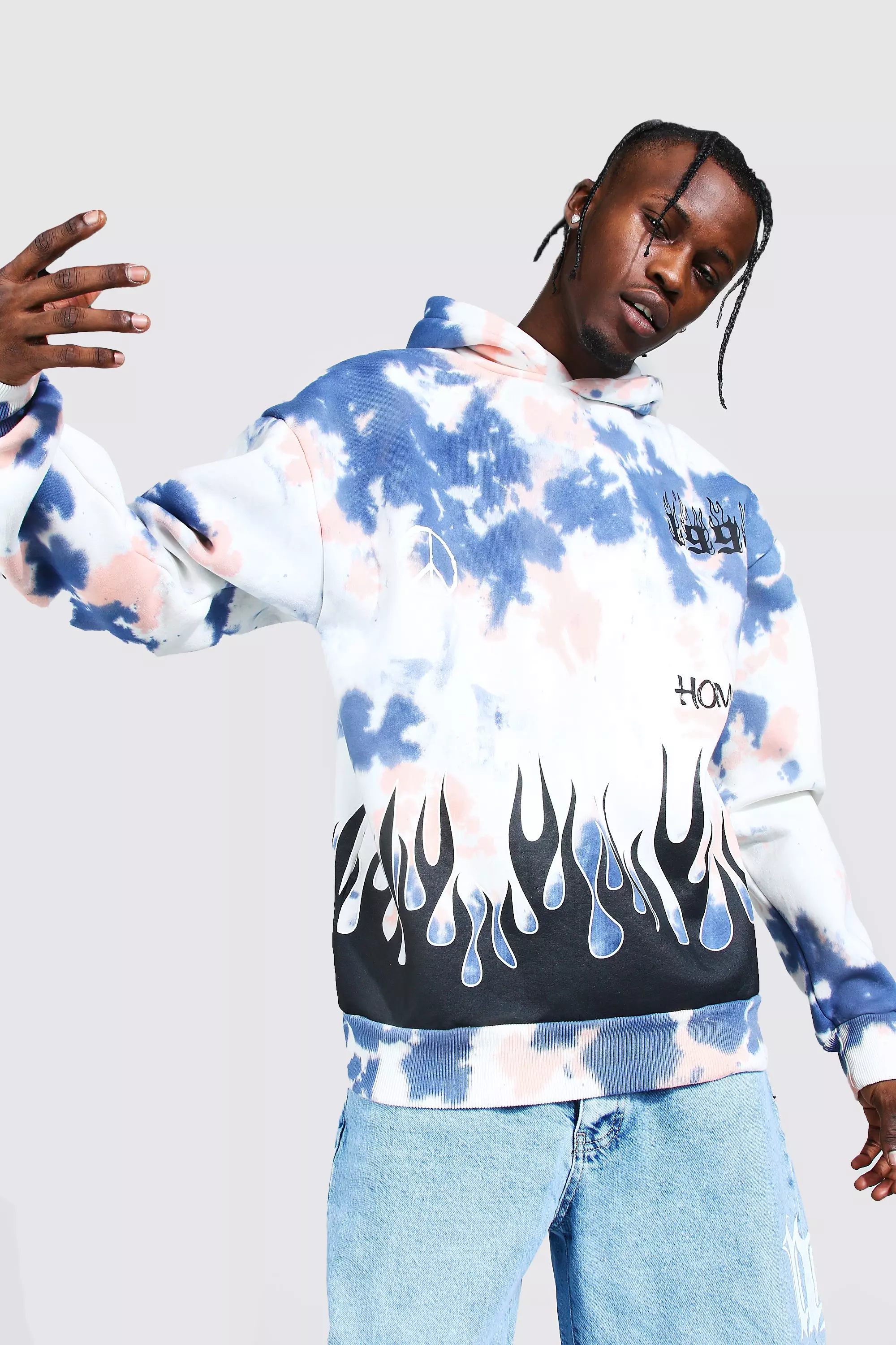 Oversized tie online dye sweatshirt