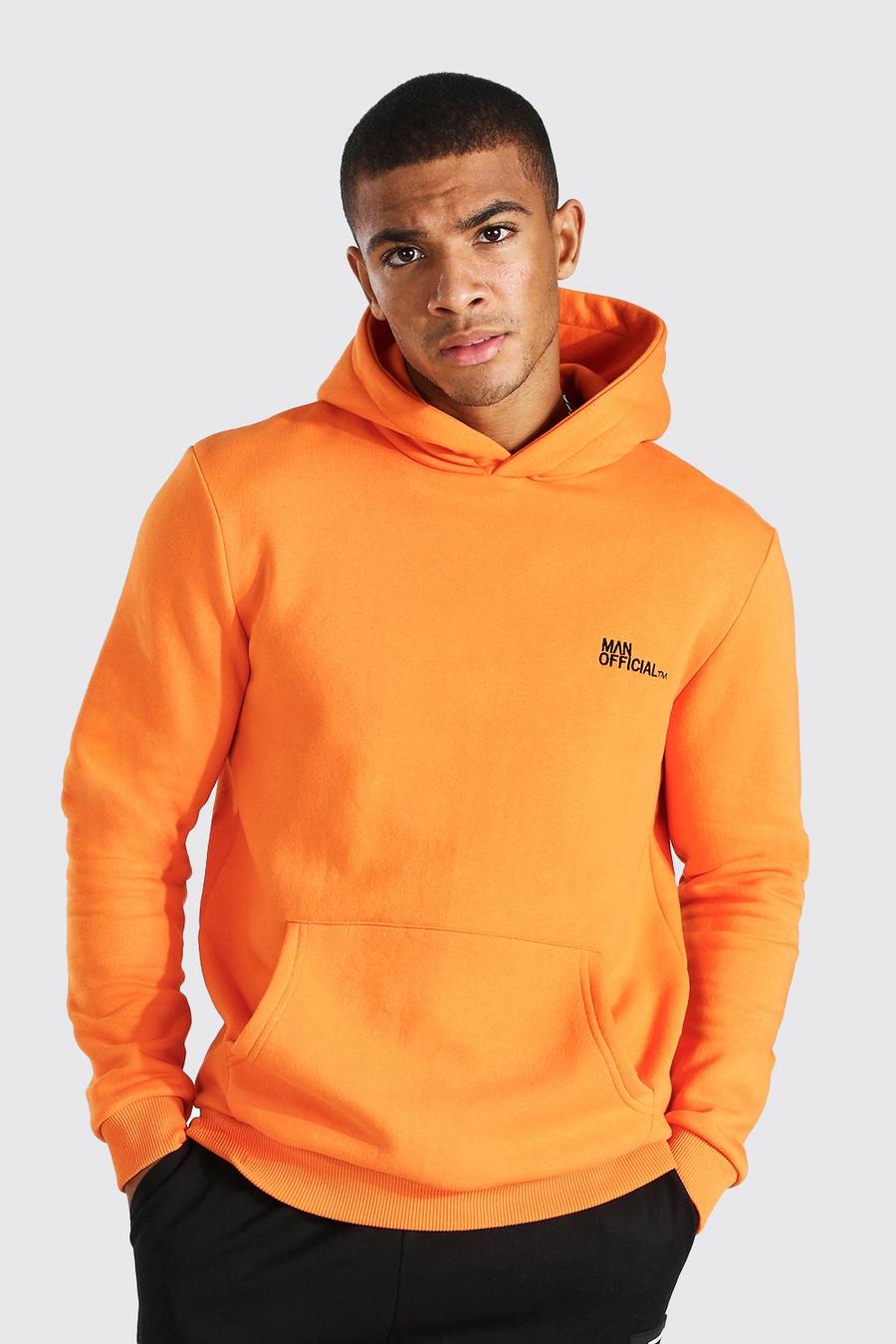 Man Official Hoodie zum Überziehen aus schwerem Gewebe, Orange image number 1
