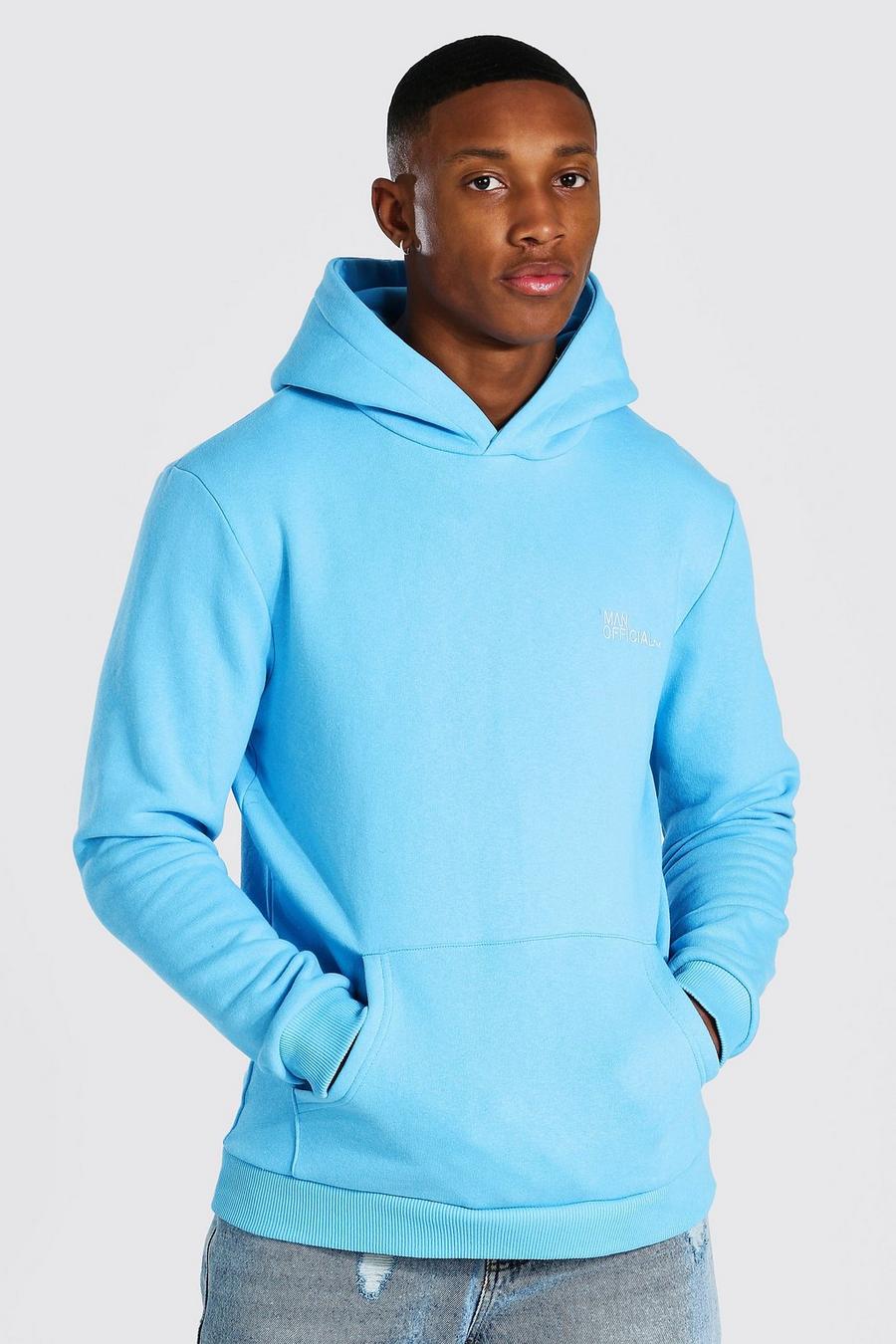 Bright blue Man Official Zware Overhead Hoodie image number 1